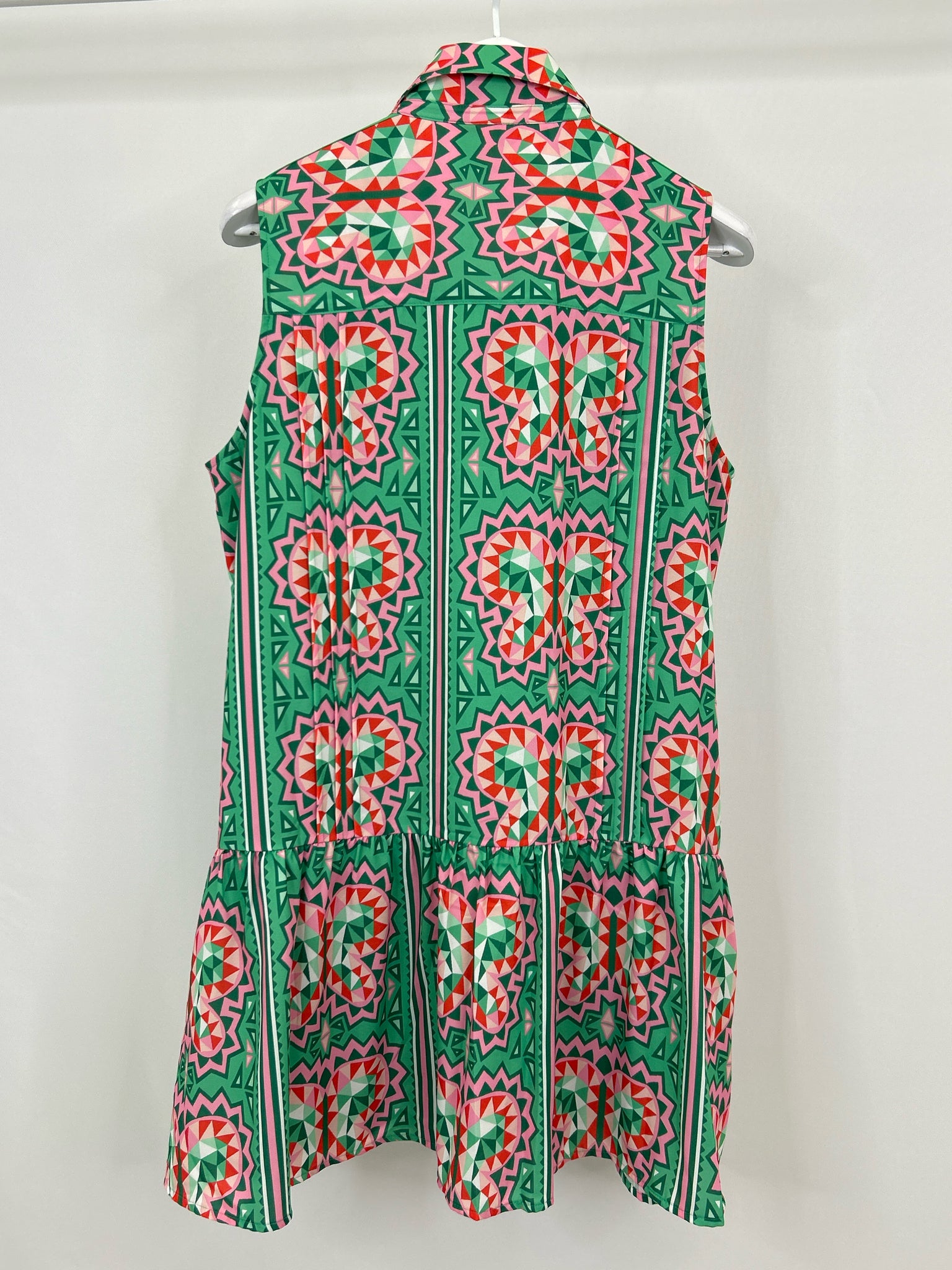 Emily McCarthy Size L GREEN AND PINK Women Dress