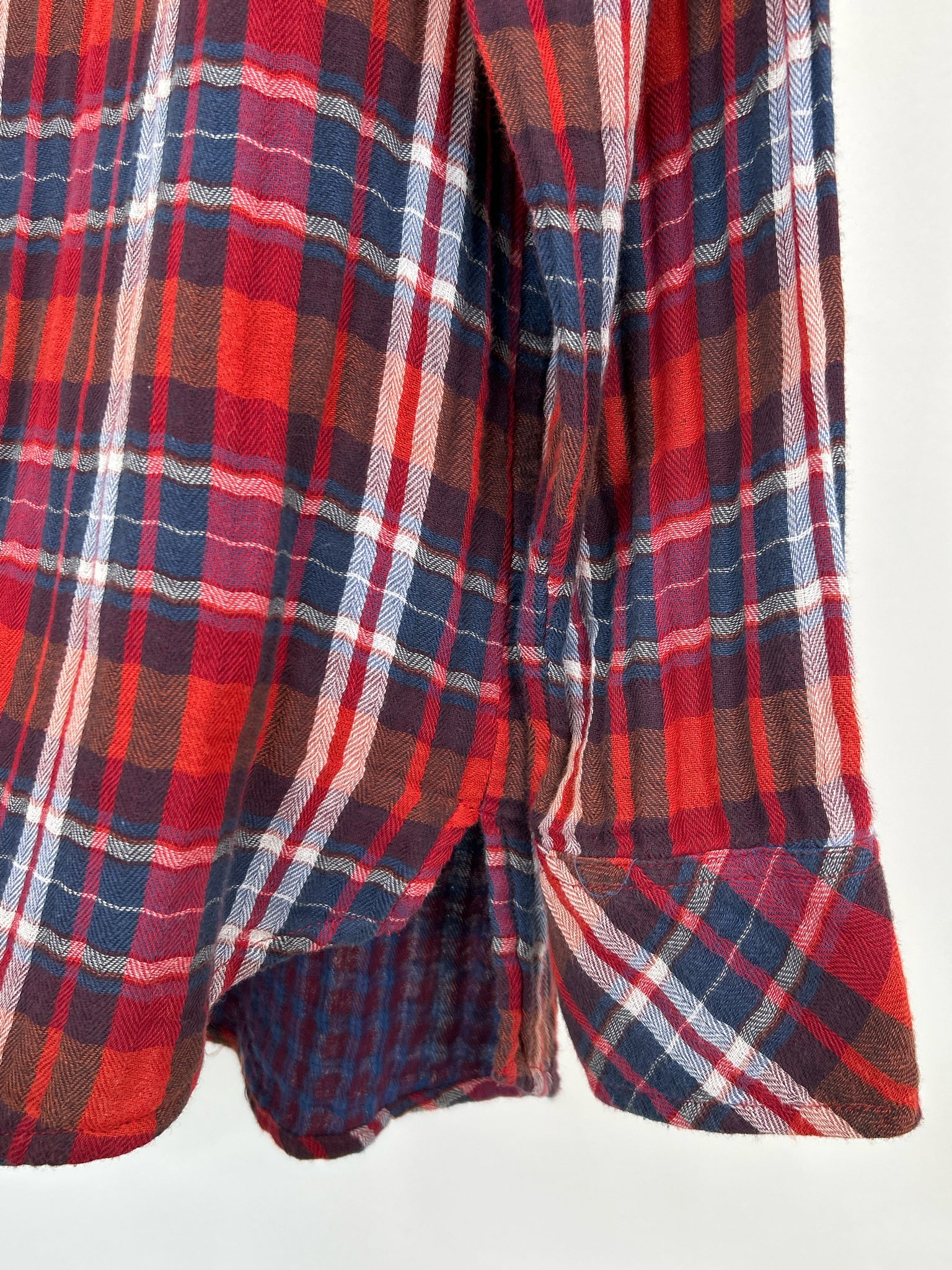 FREE PEOPLE Size M Red Plaid Women Shirt