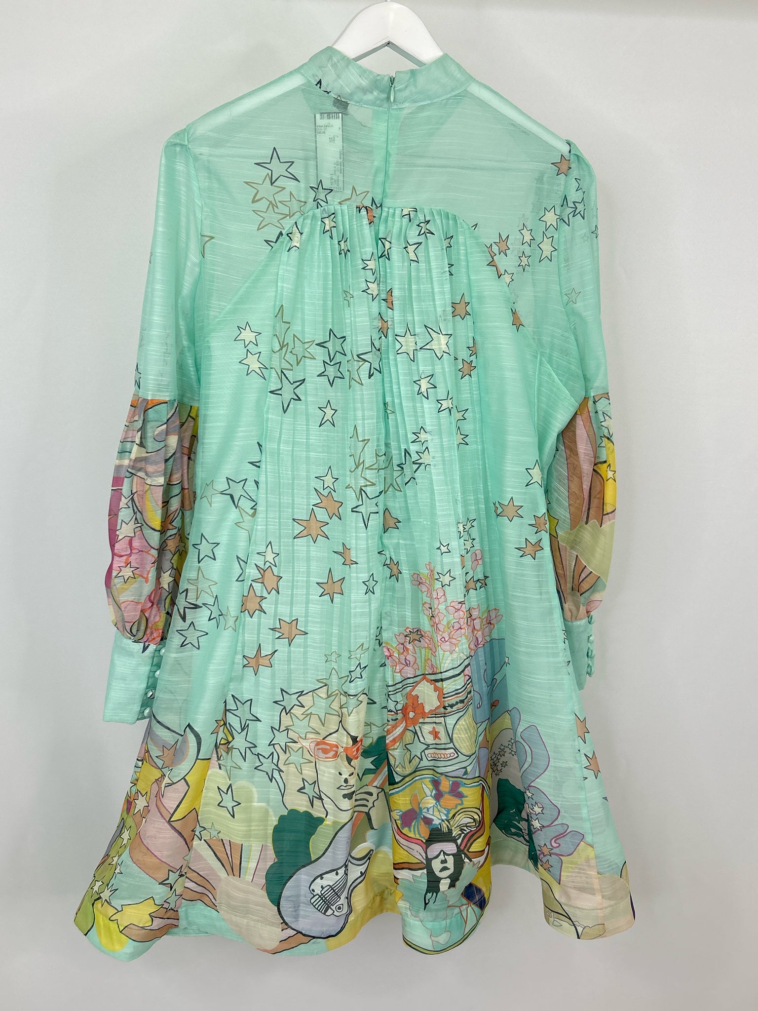 N BY NANCY Size 3X Mint Green Print Women Dress