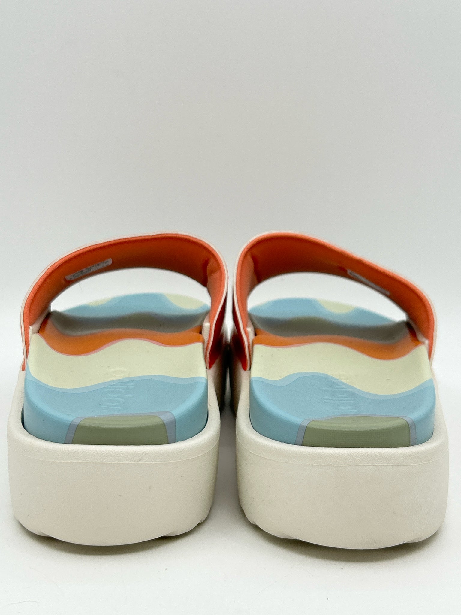 ADIDAS Size 7 ORANGE AND WHITE Women Sandal