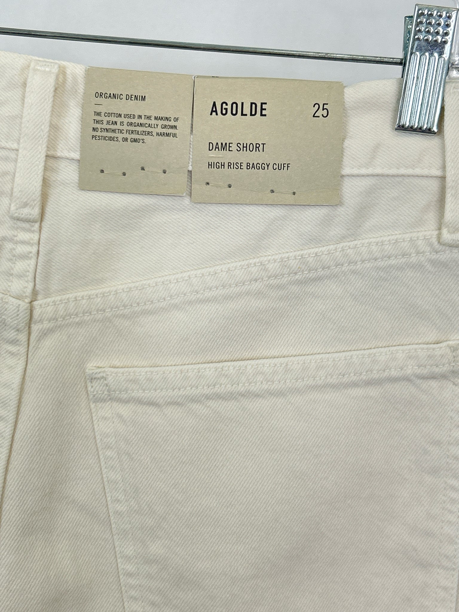 AGOLDE Size 25/0 Ivory Women Shorts