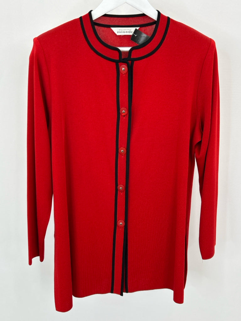 EXCLUSIVELY MISOOK Women Size XL Red Cardigan