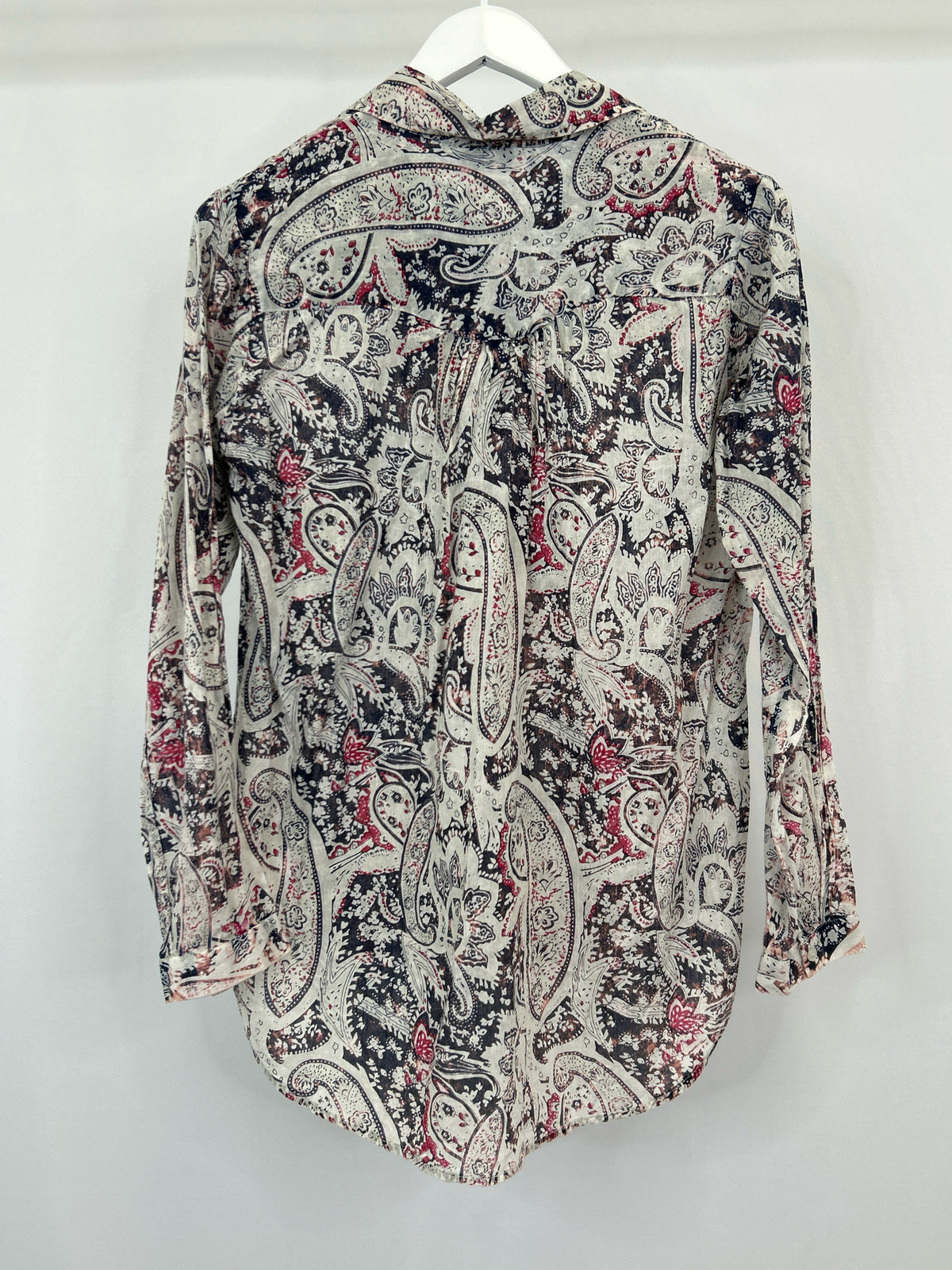 Vintage Goa Size M Blue Print Women Shirt