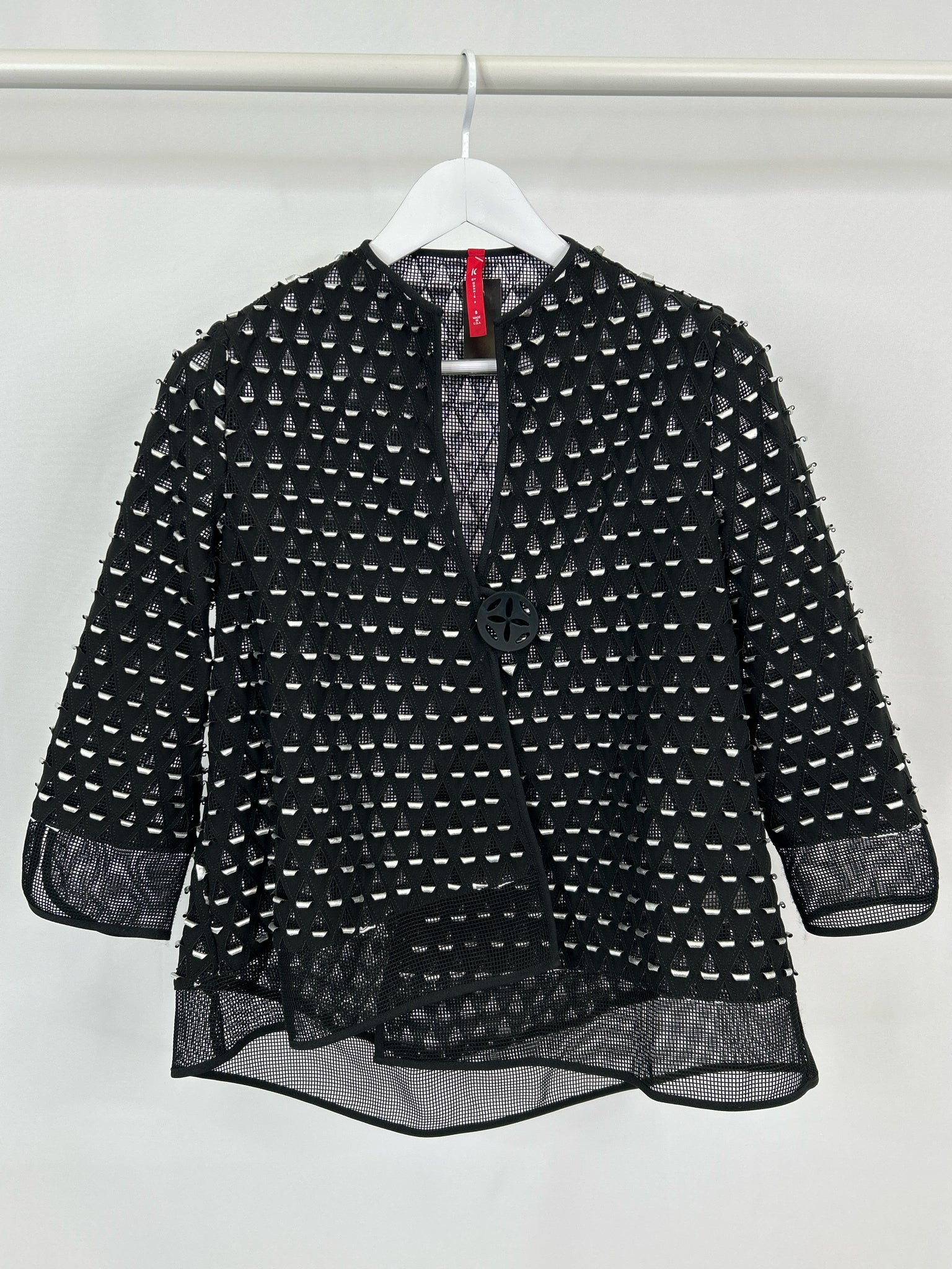 IC BY CONNIE K Size S Black and Silver Women Jacket