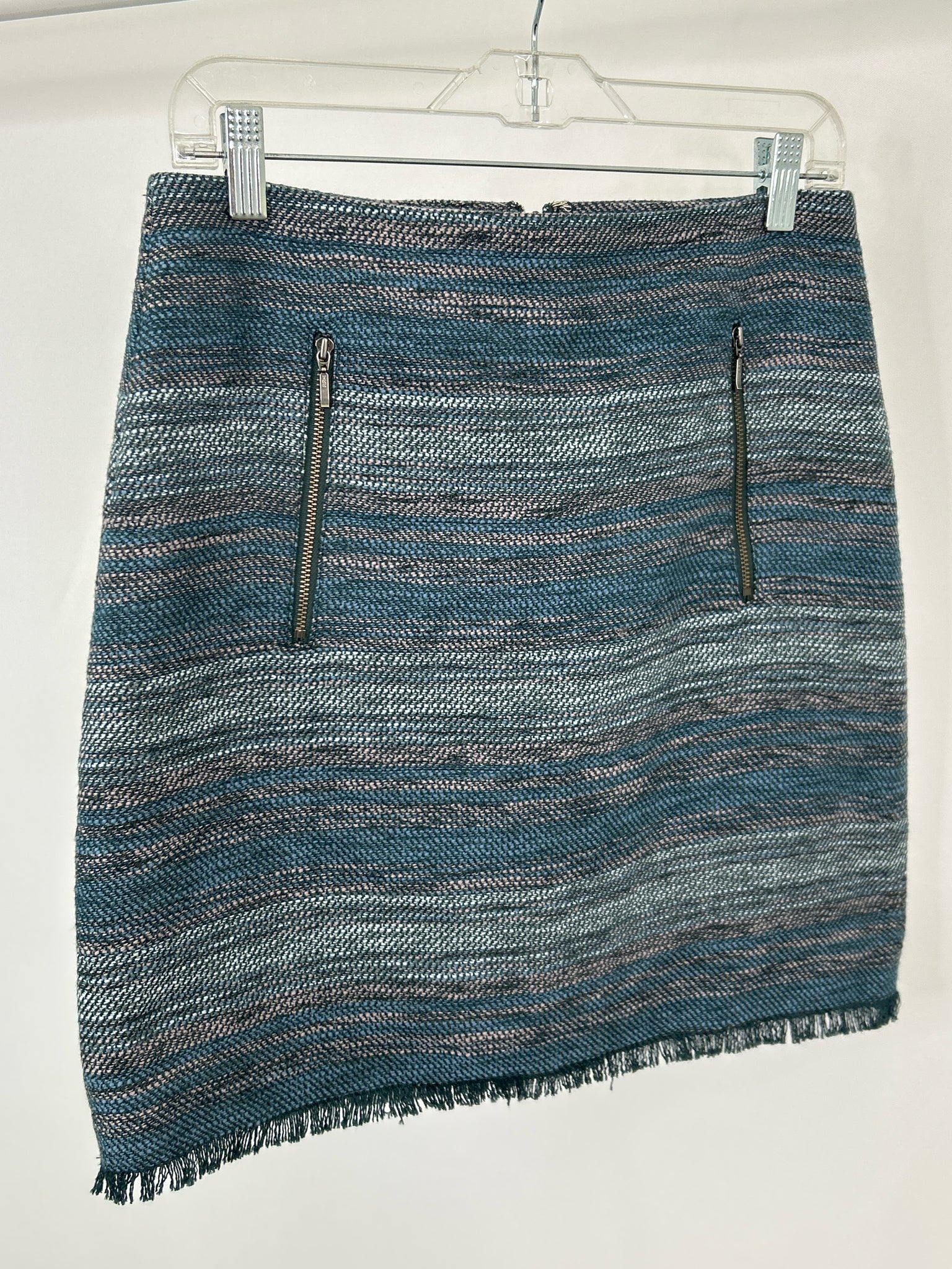 LOFT Size 6 BLUE AND PINK Women Skirt
