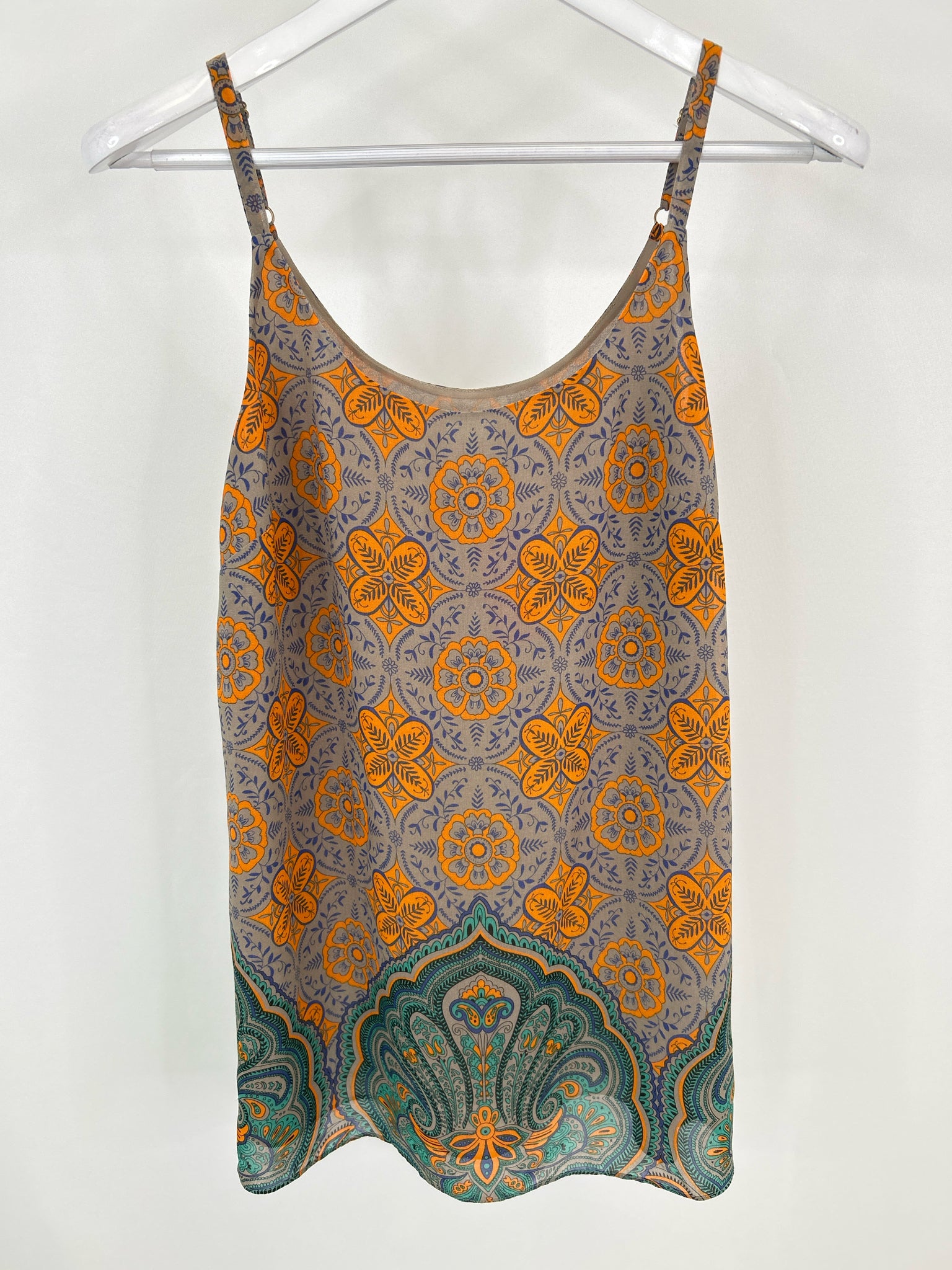 CABI Size S Taupe Print Women Tank Top