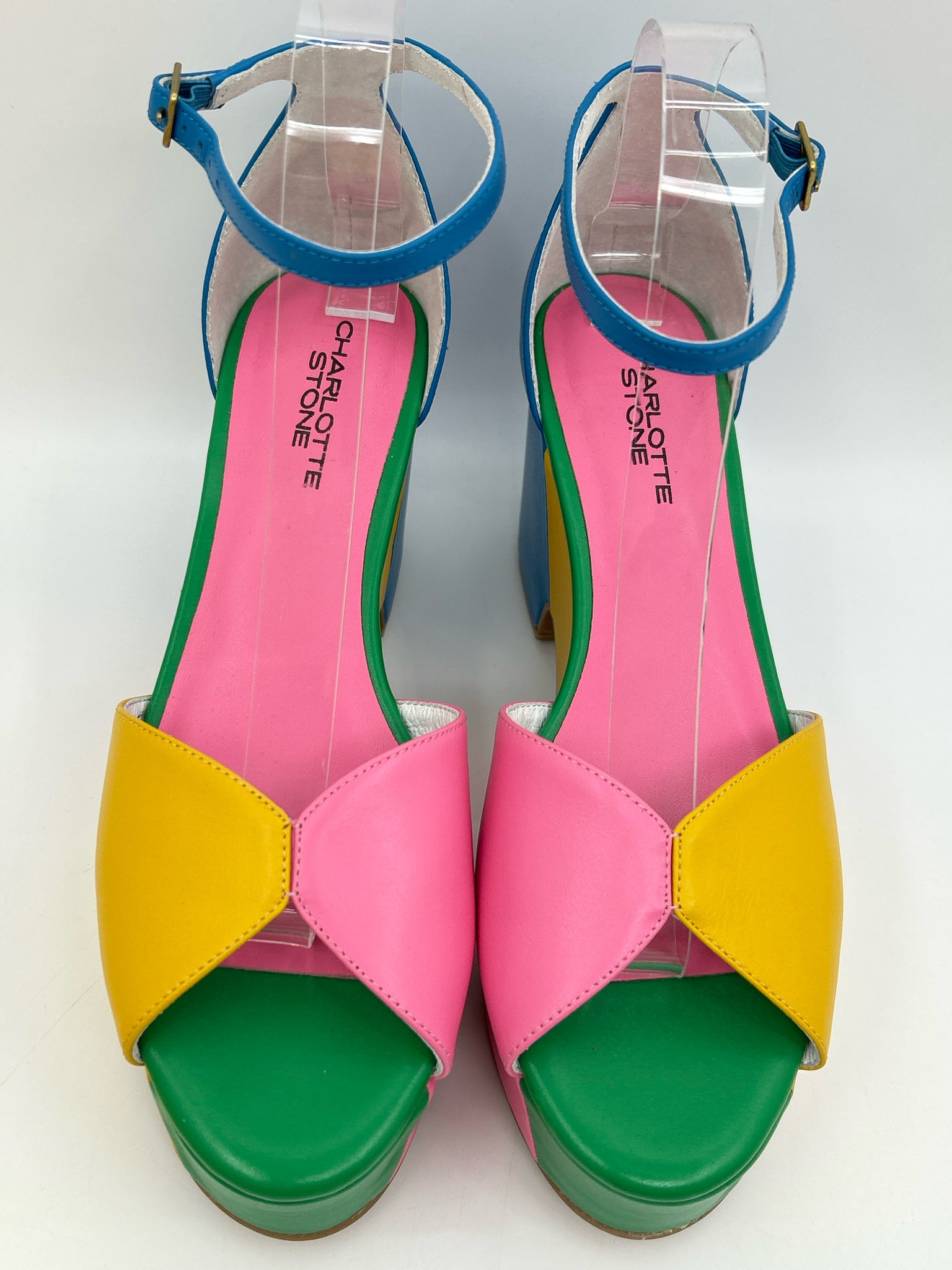 CHARLOTTE STONE NWOB Size 9 Multi-Color Women Sandal