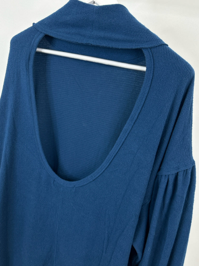 FREE PEOPLE Women Size L Blue Tunic