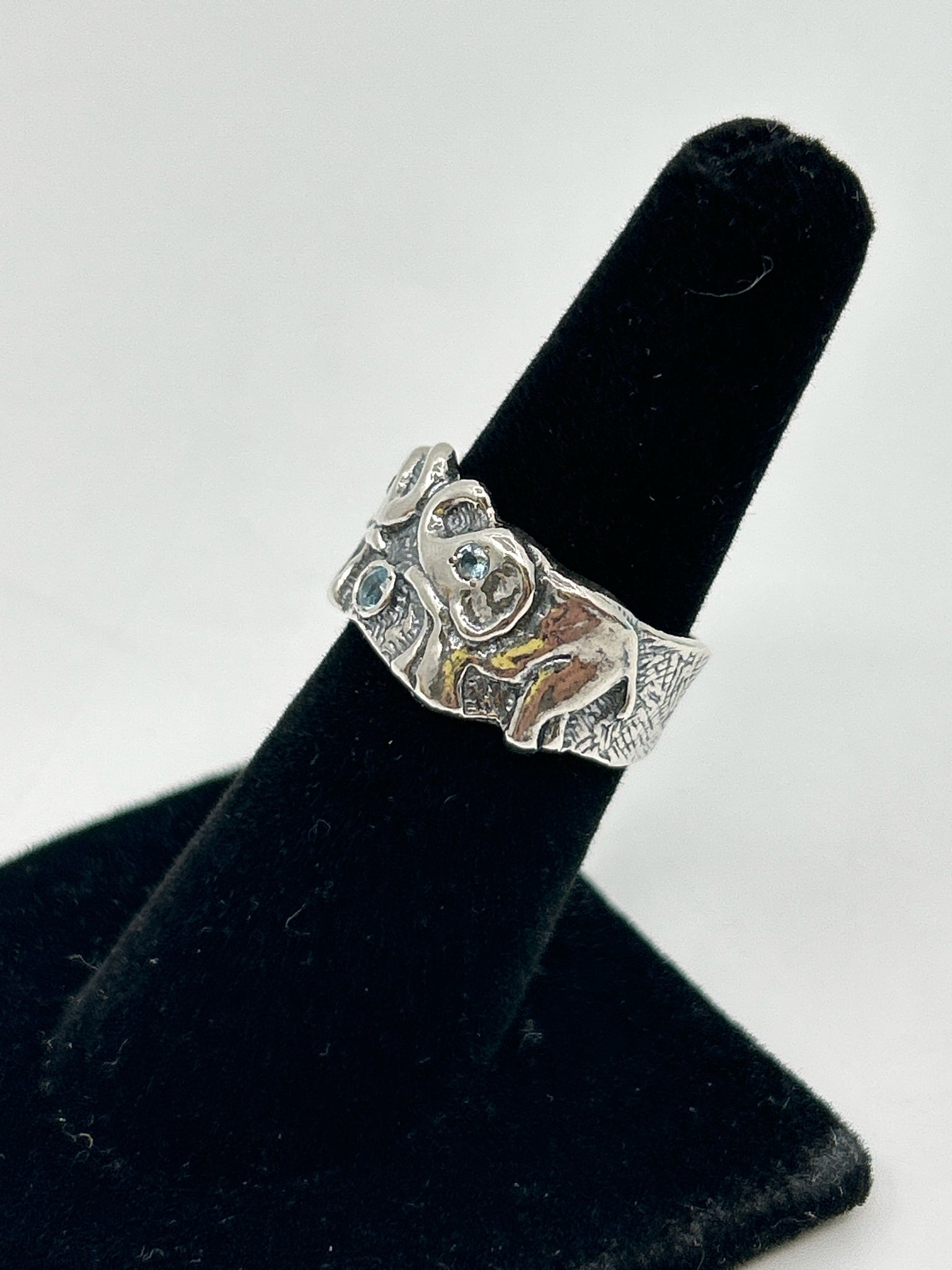 Sterling Silver Elephant Size 6.5 Ring