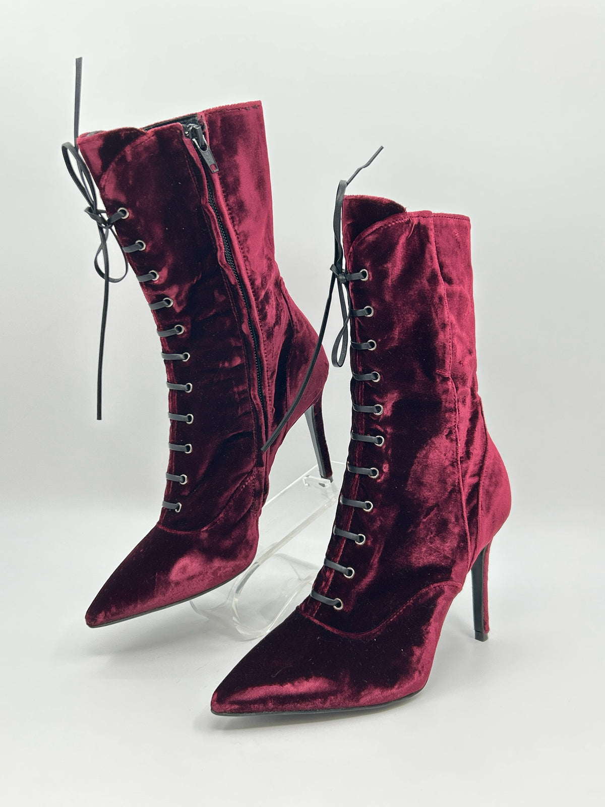CHARLES DAVID Size 37/7 Burgundy Women Boots