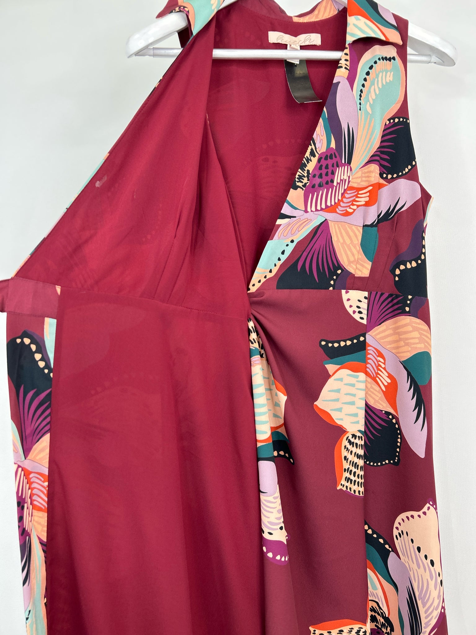 HUTCH Size M Maroon Floral Women Dress