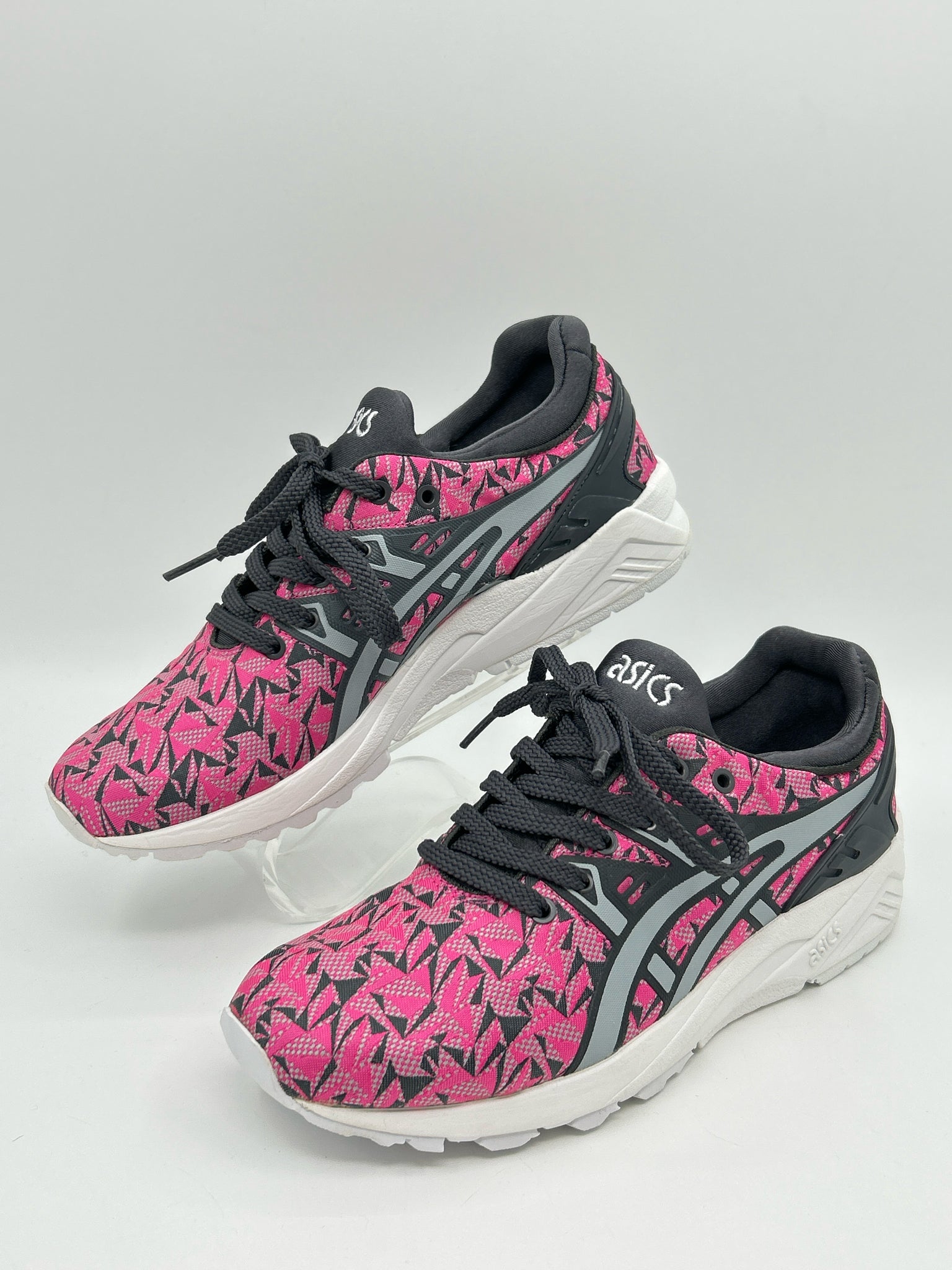 ASICS Size 7 GREY & PINK Women Sneakers