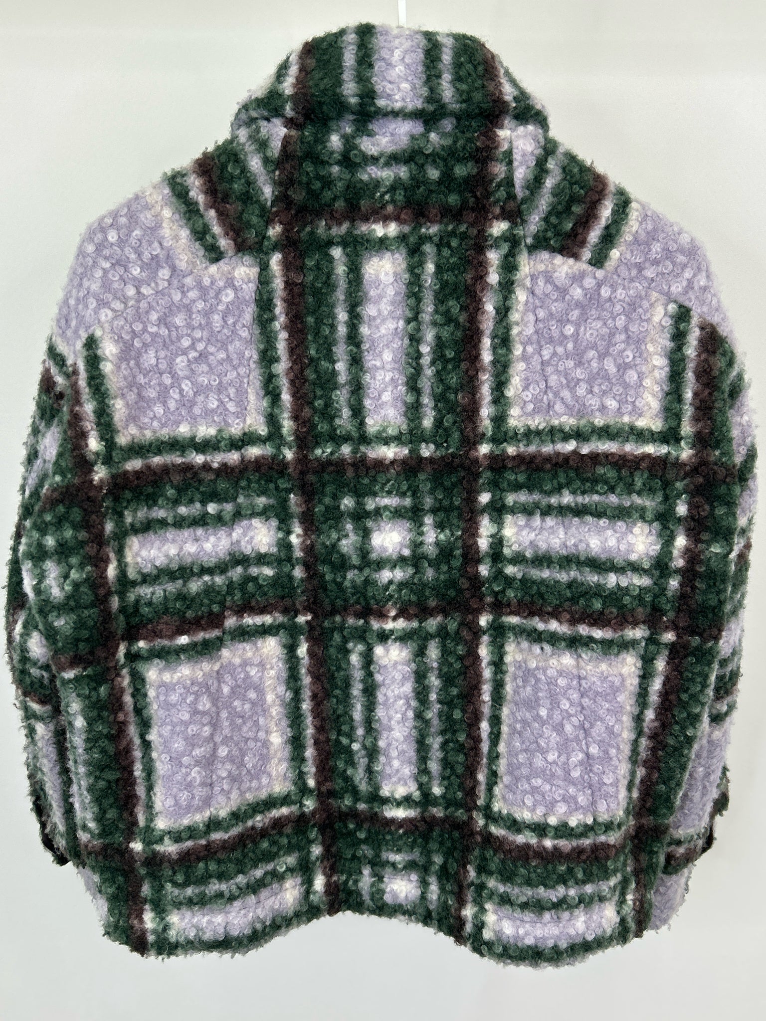 CALVIN KLEIN Size XXS Purple Plaid Women Coat