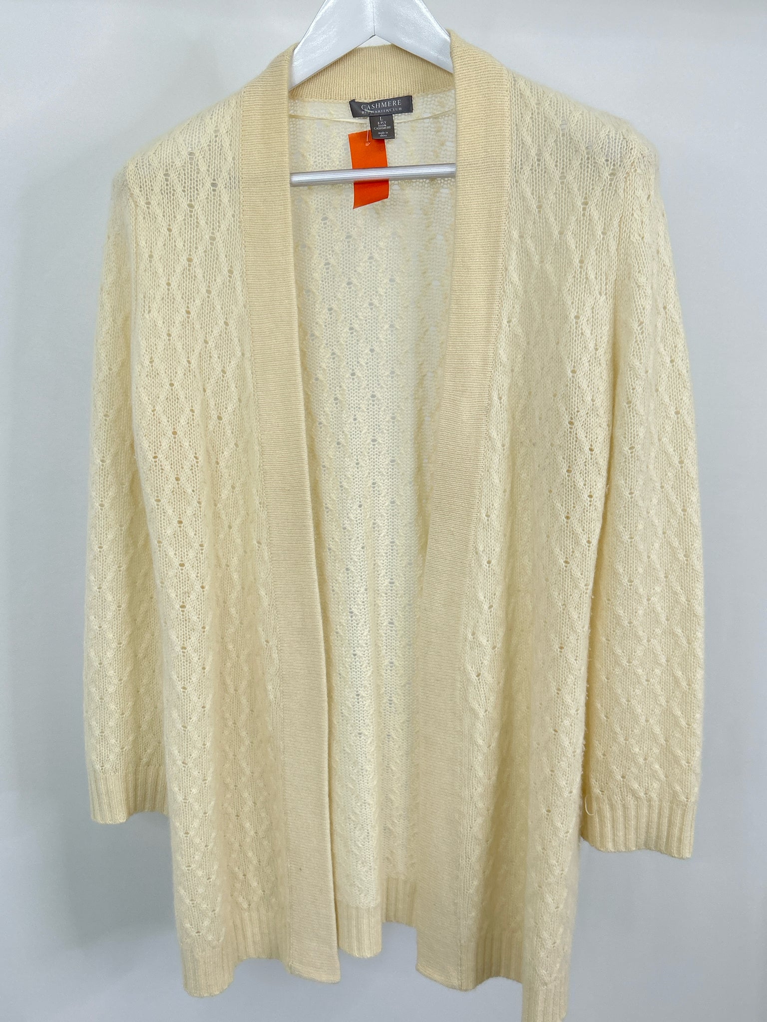 CHARTER CLUB Size L Cream Women Cardigan