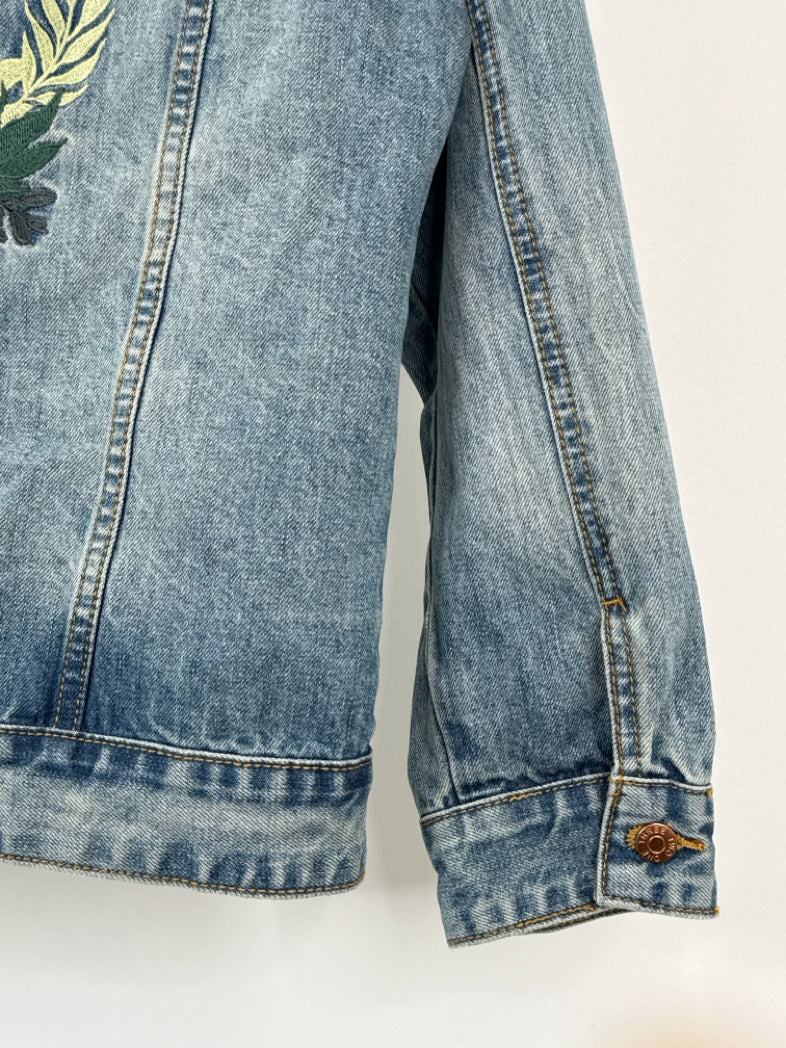 Three Two One Size M BLUE DENIM Women Jacket