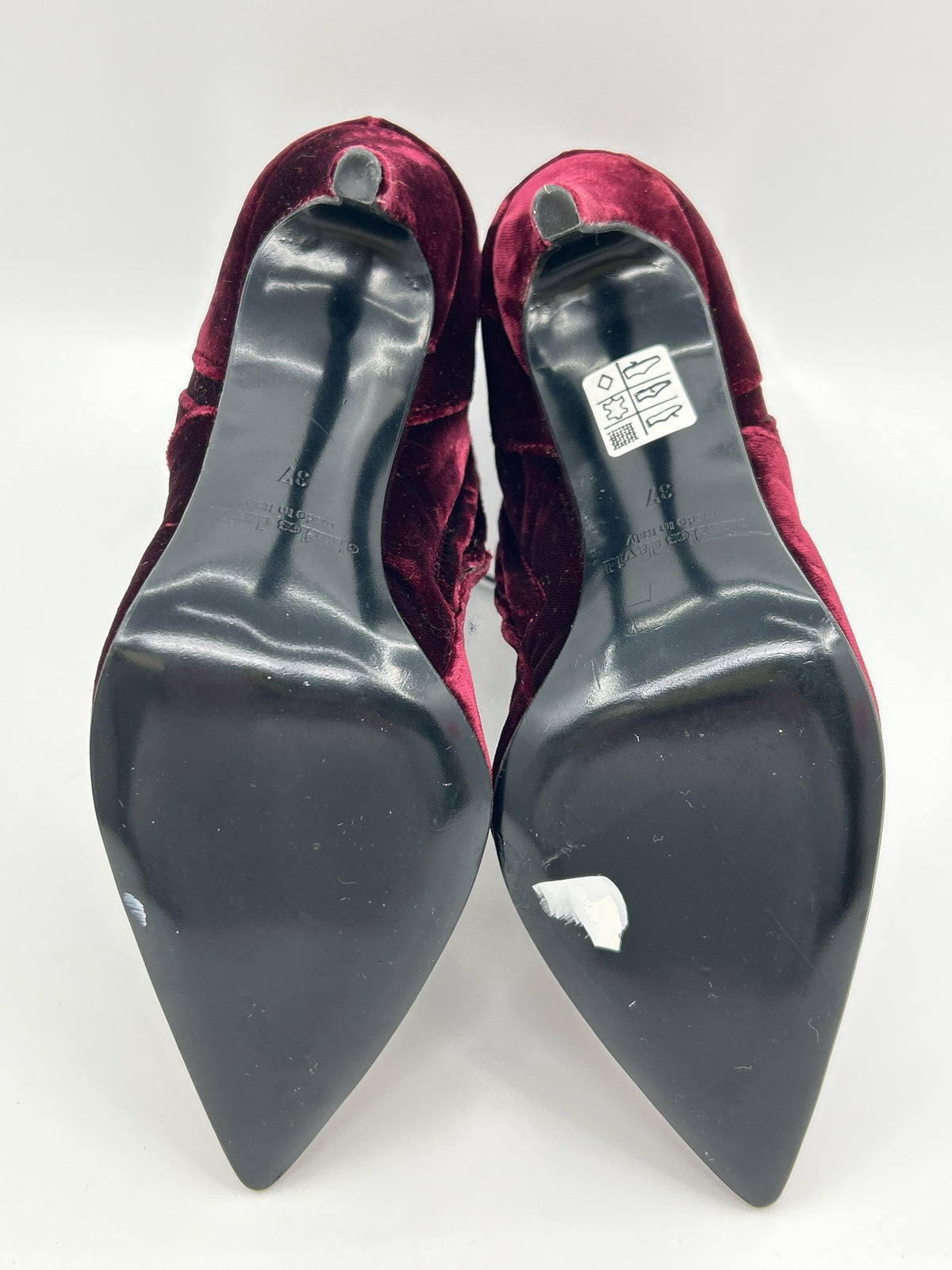 CHARLES DAVID Size 37/7 Burgundy Women Boots