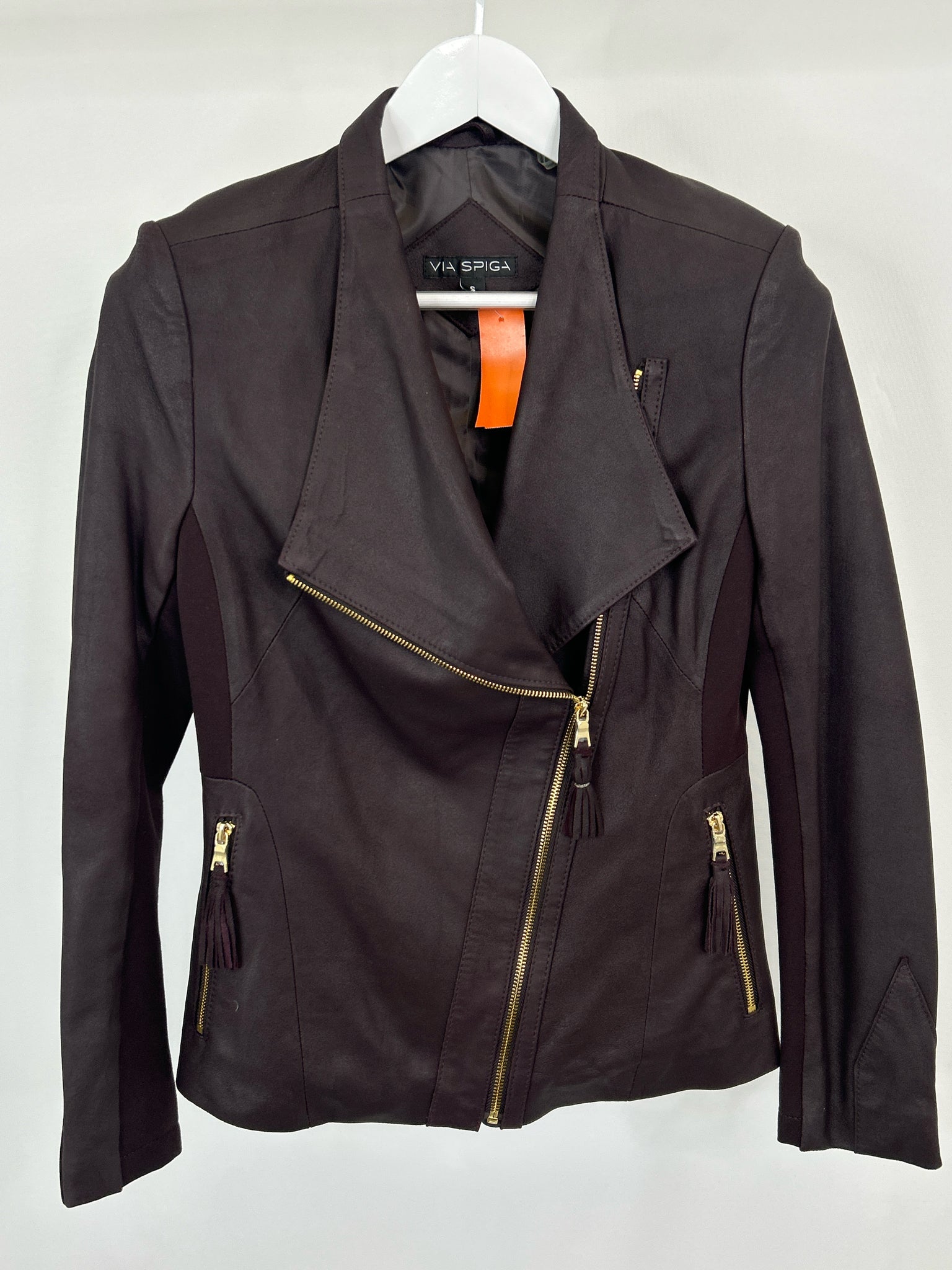 VIA SPIGA Size S Burgundy Women Jacket