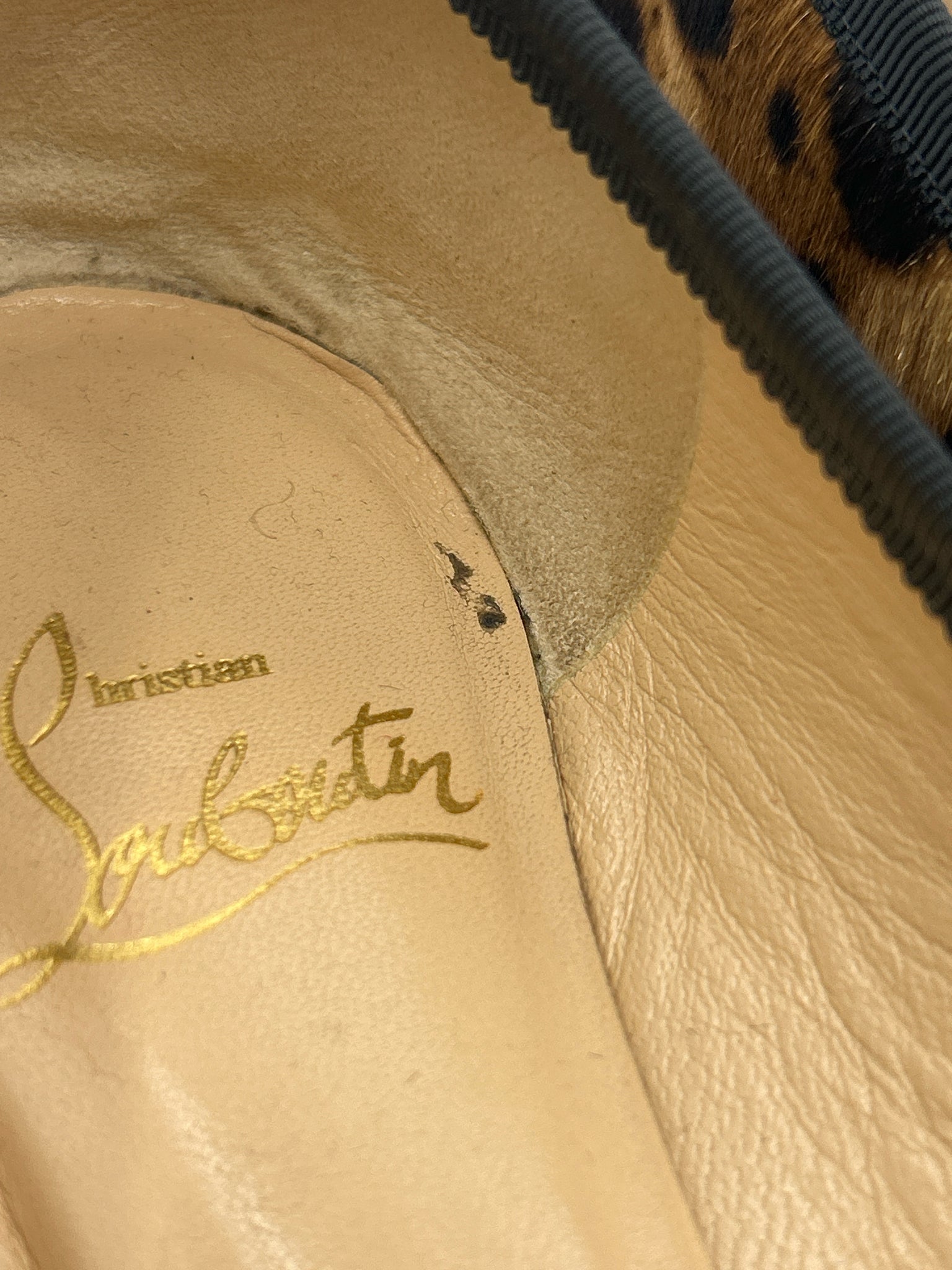 CHRISTIAN LOUBOUTIN Size 37 Animal Print Women Flats