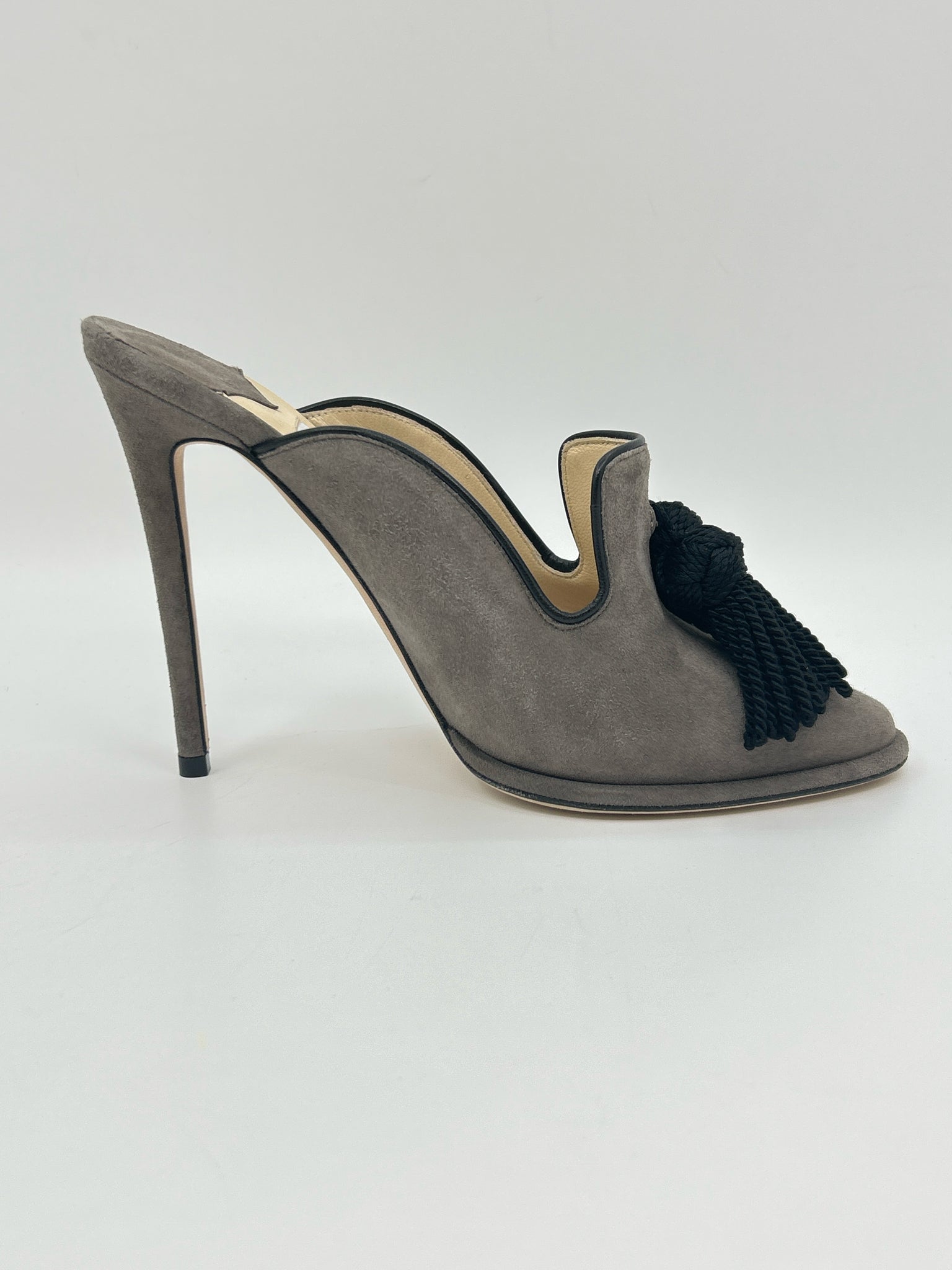 JIMMY CHOO Size 39 Gray Women Pumps