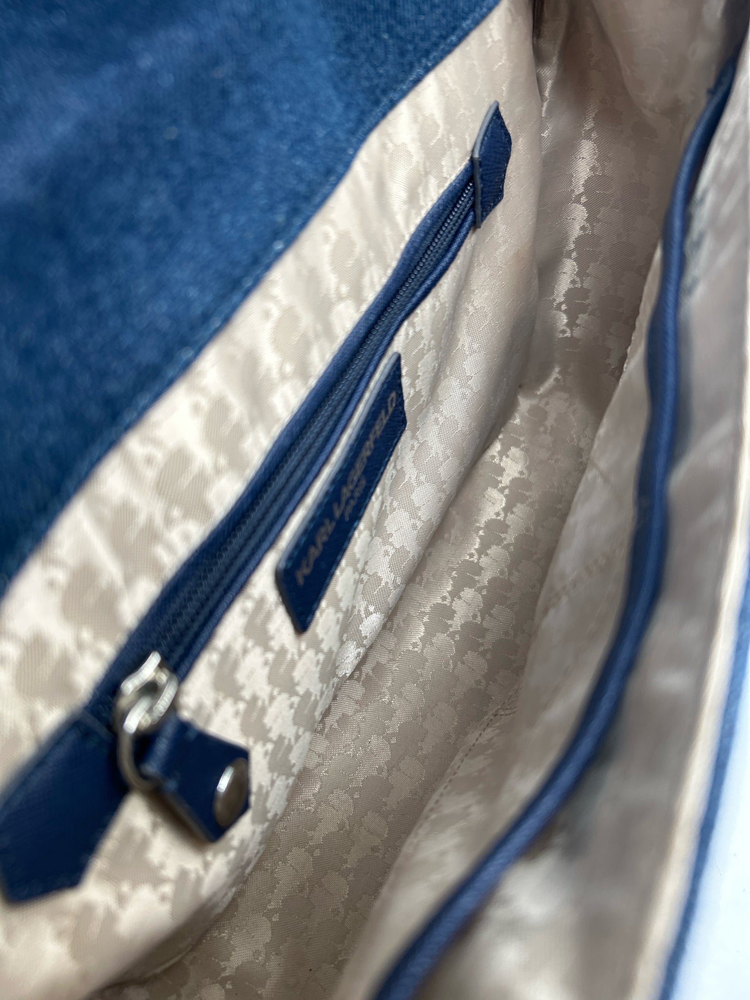 KARL LAGERFELD BLUE DENIM Women Purse