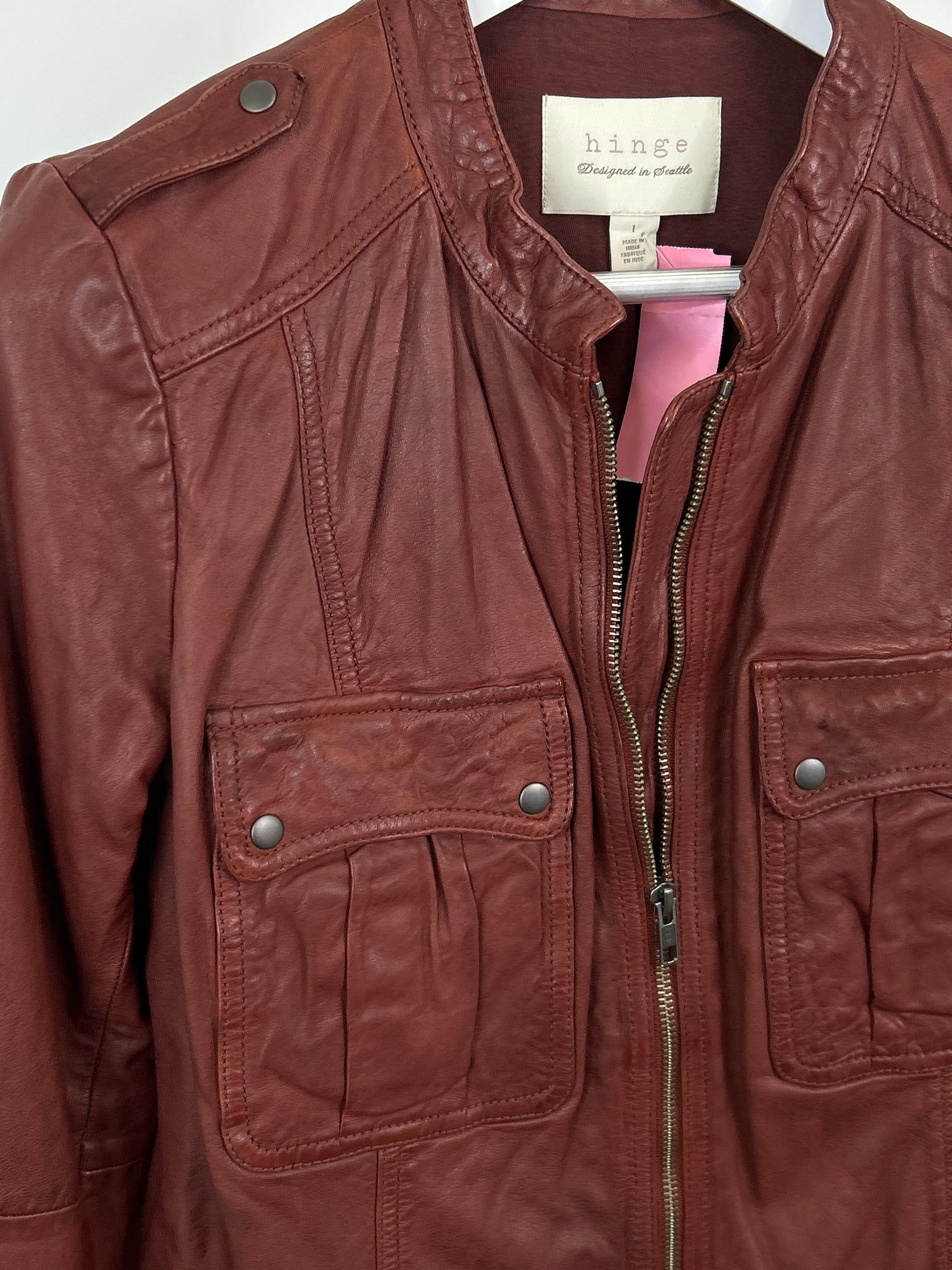 HINGE Size L Brown Women Jacket