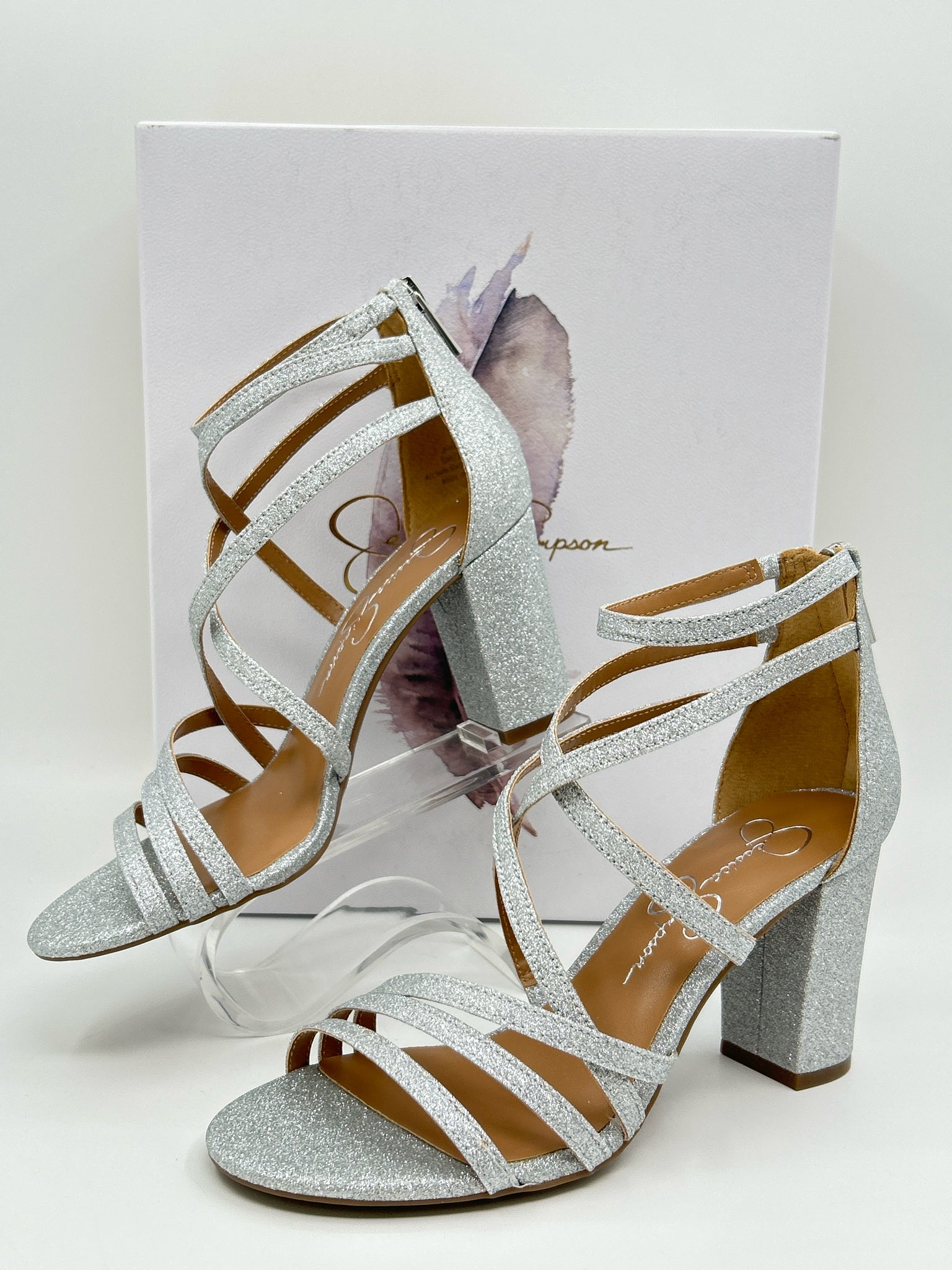 JESSICA SIMPSON Size 6M METALLIC SILVER Women Pumps