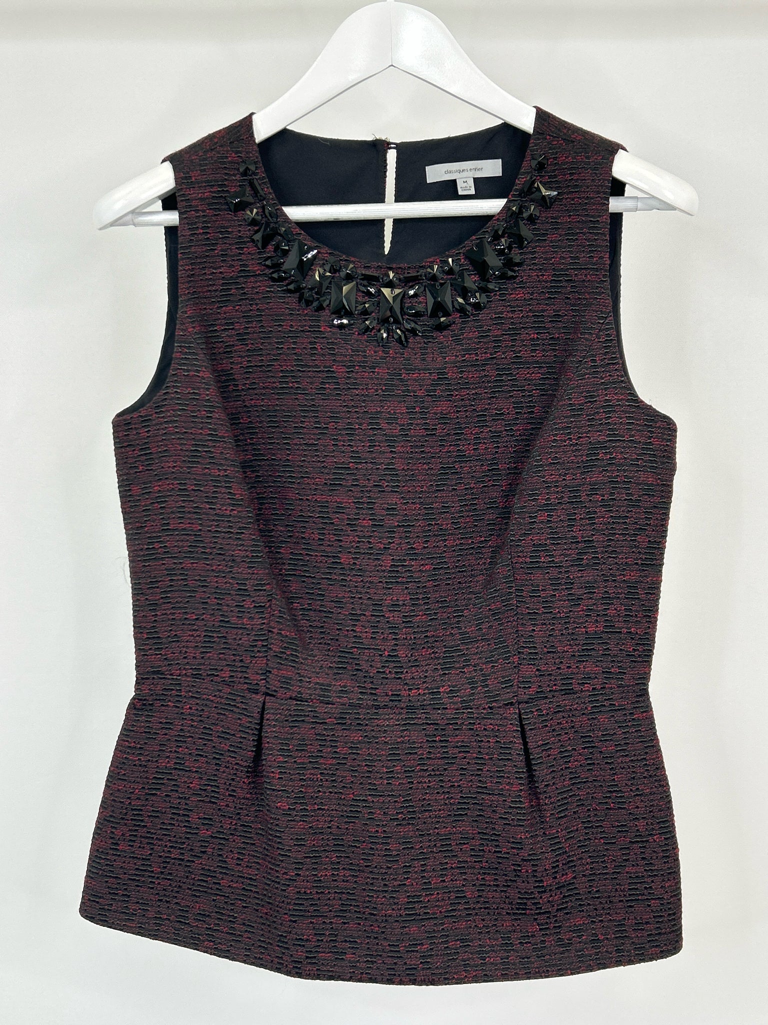 CLASSIQUES ENTIER Size M Black Print Women Top