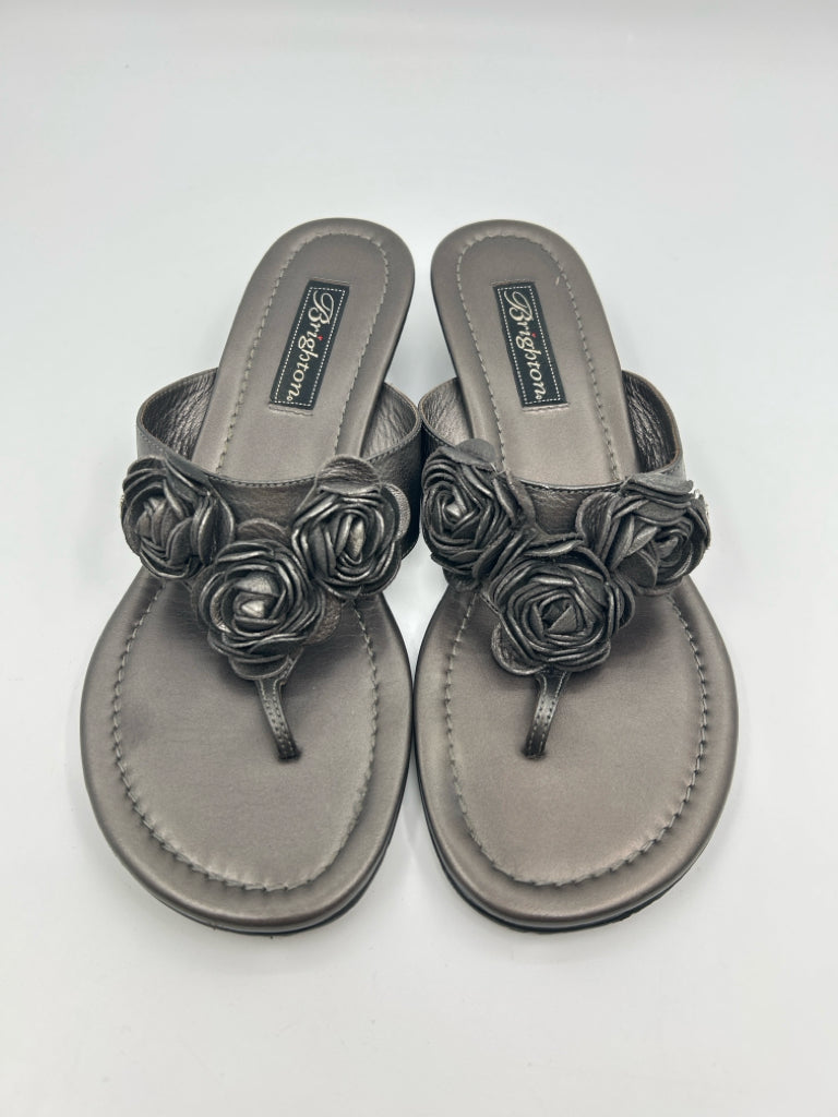 BRIGHTON Size 8.5M Pewter Women's Sandal