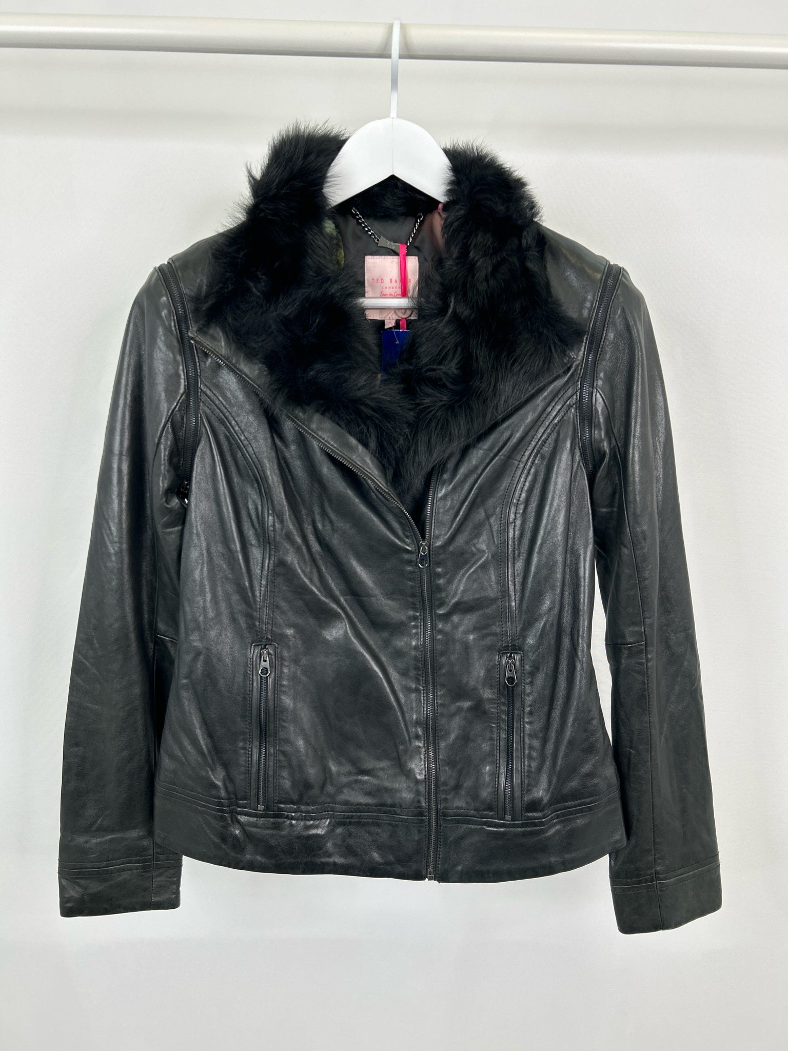 TED BAKER Size 4/6 Black Women Coat