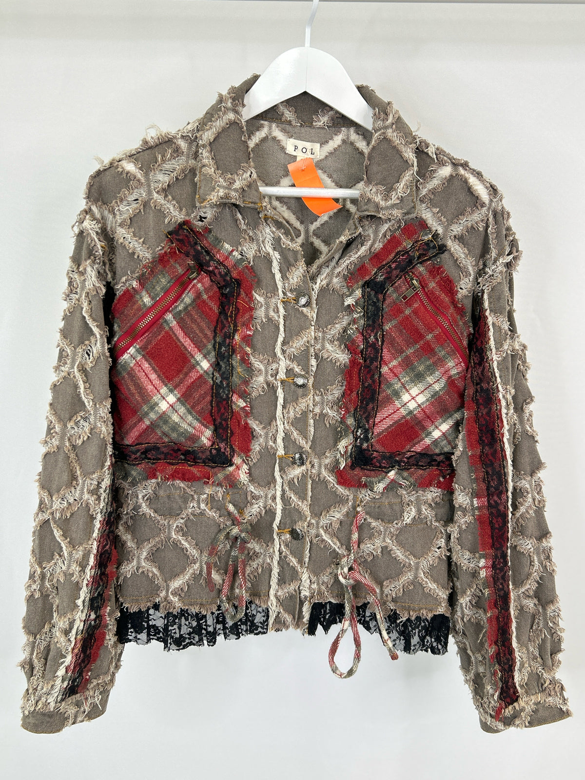 POL Size S Brown and Red Women Jacket
