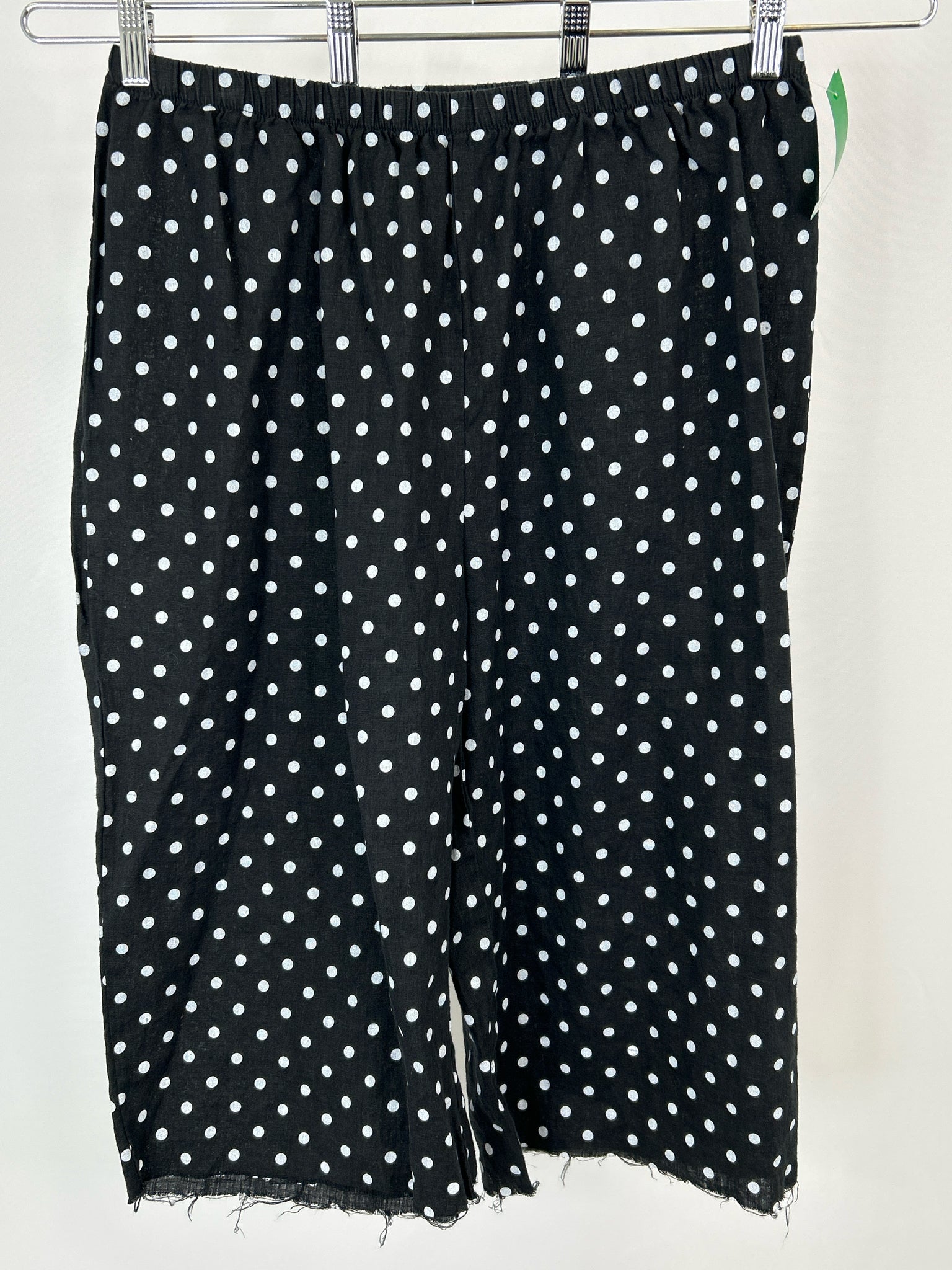 FLAX Size L Black and White Women Pants