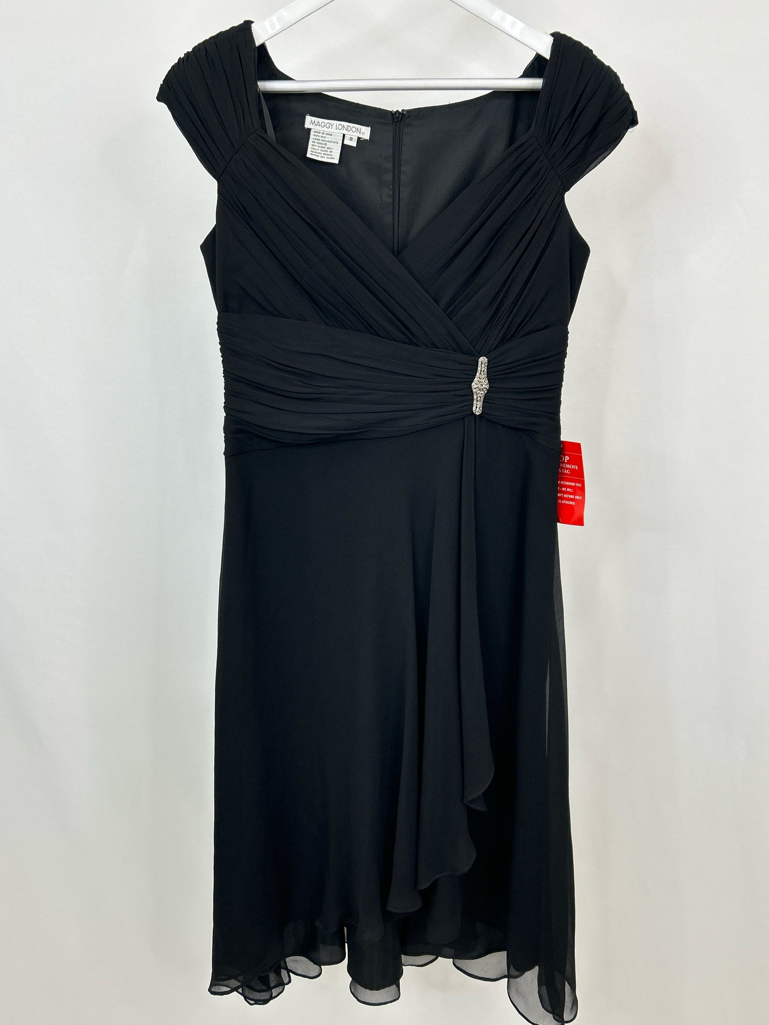 MAGGY LONDON Size 8 Black Women Dress