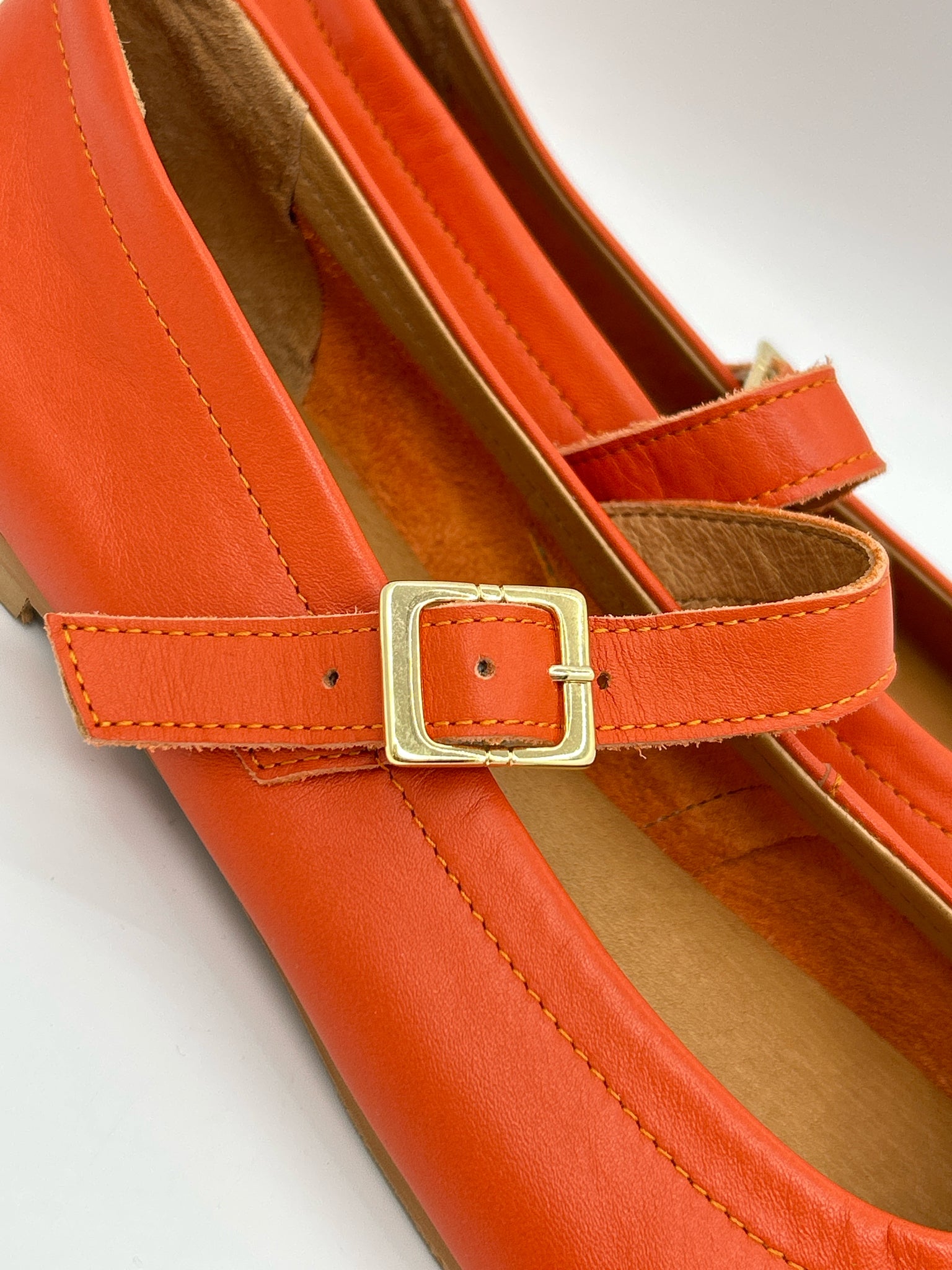 FILIPE SHOES Size 41 Orange Women Flats