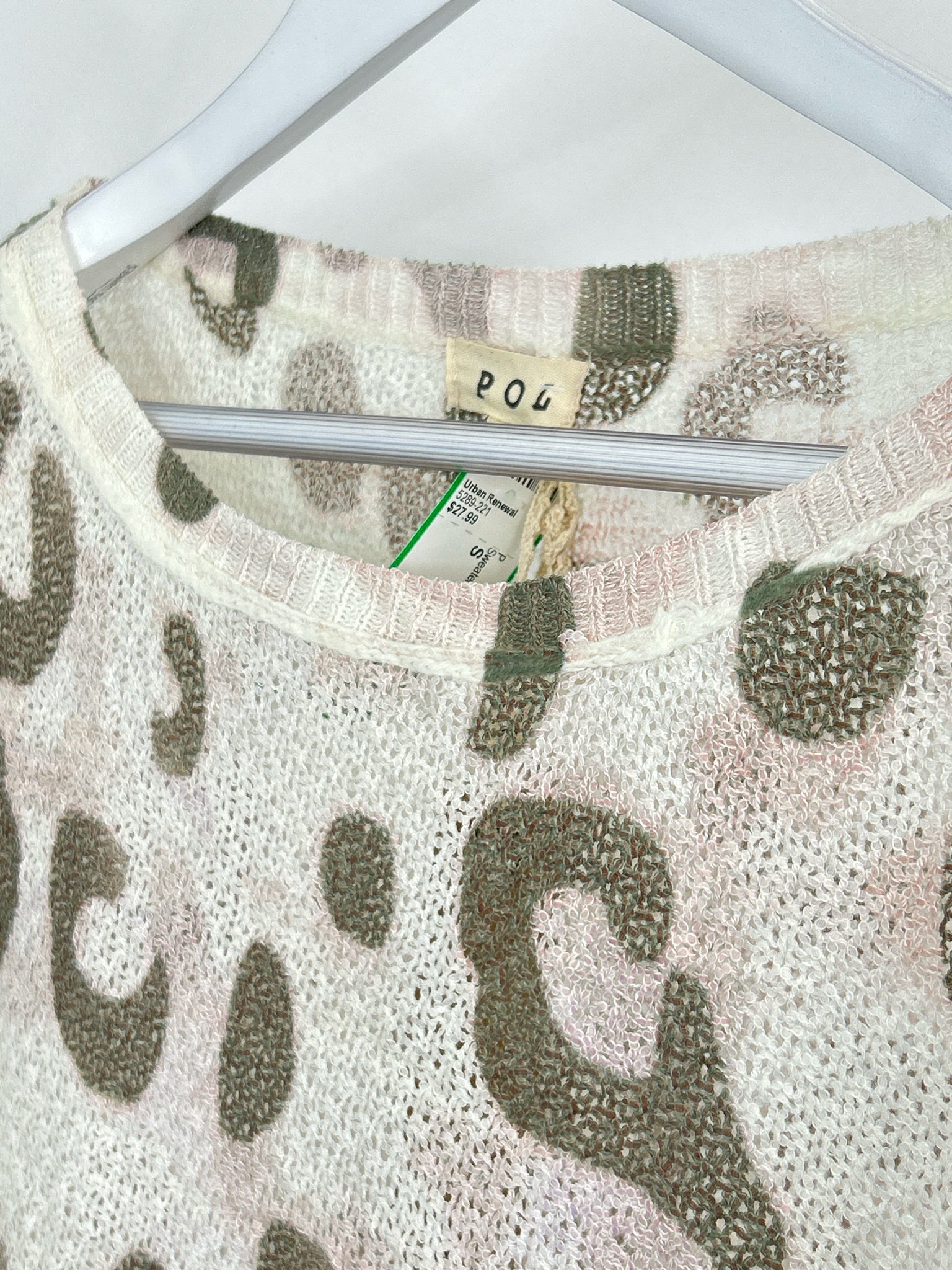 POL Size S IVORY PRINT Women Sweater