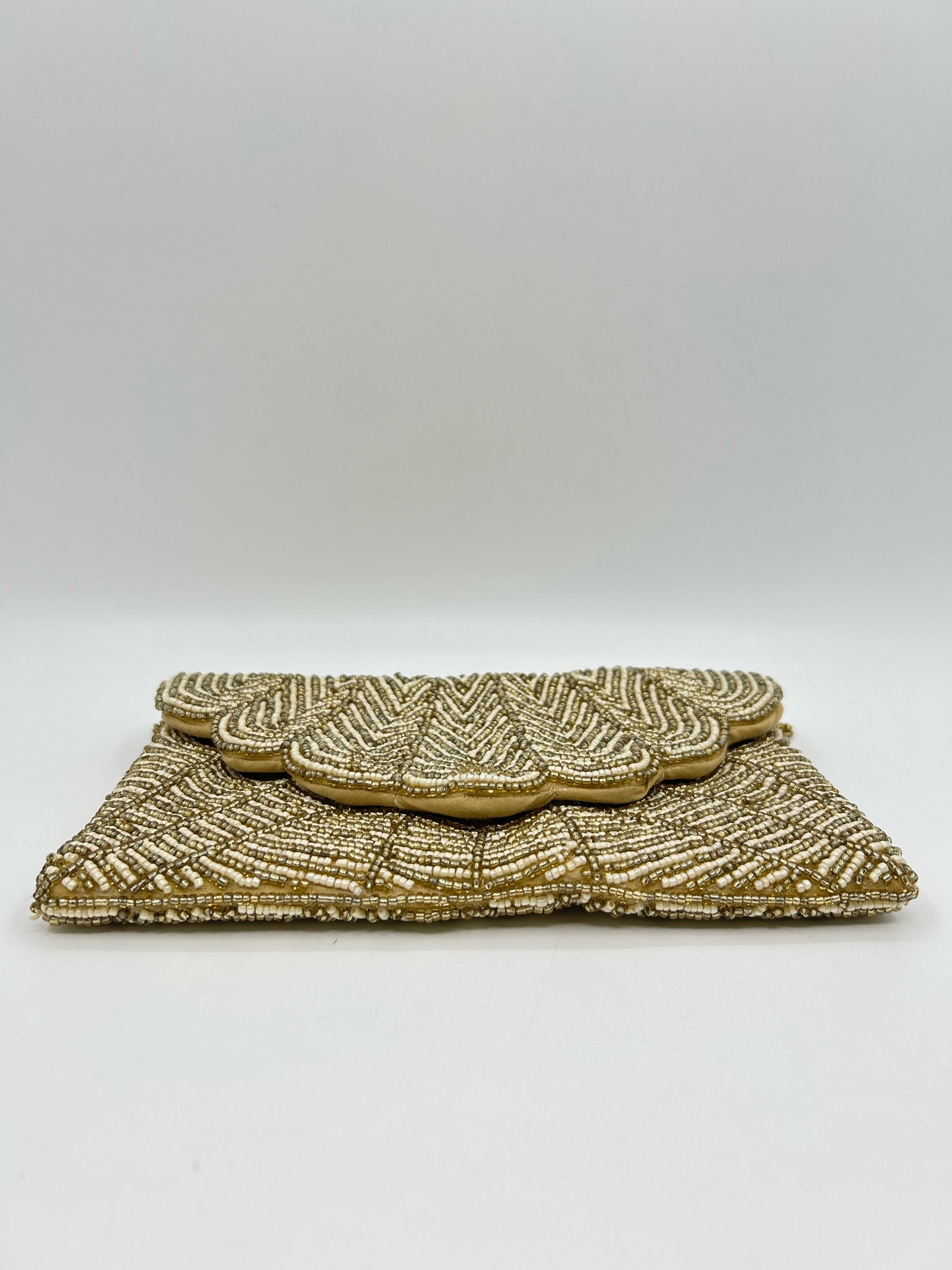 ANTIK KRAFT Gold and White Women Purse
