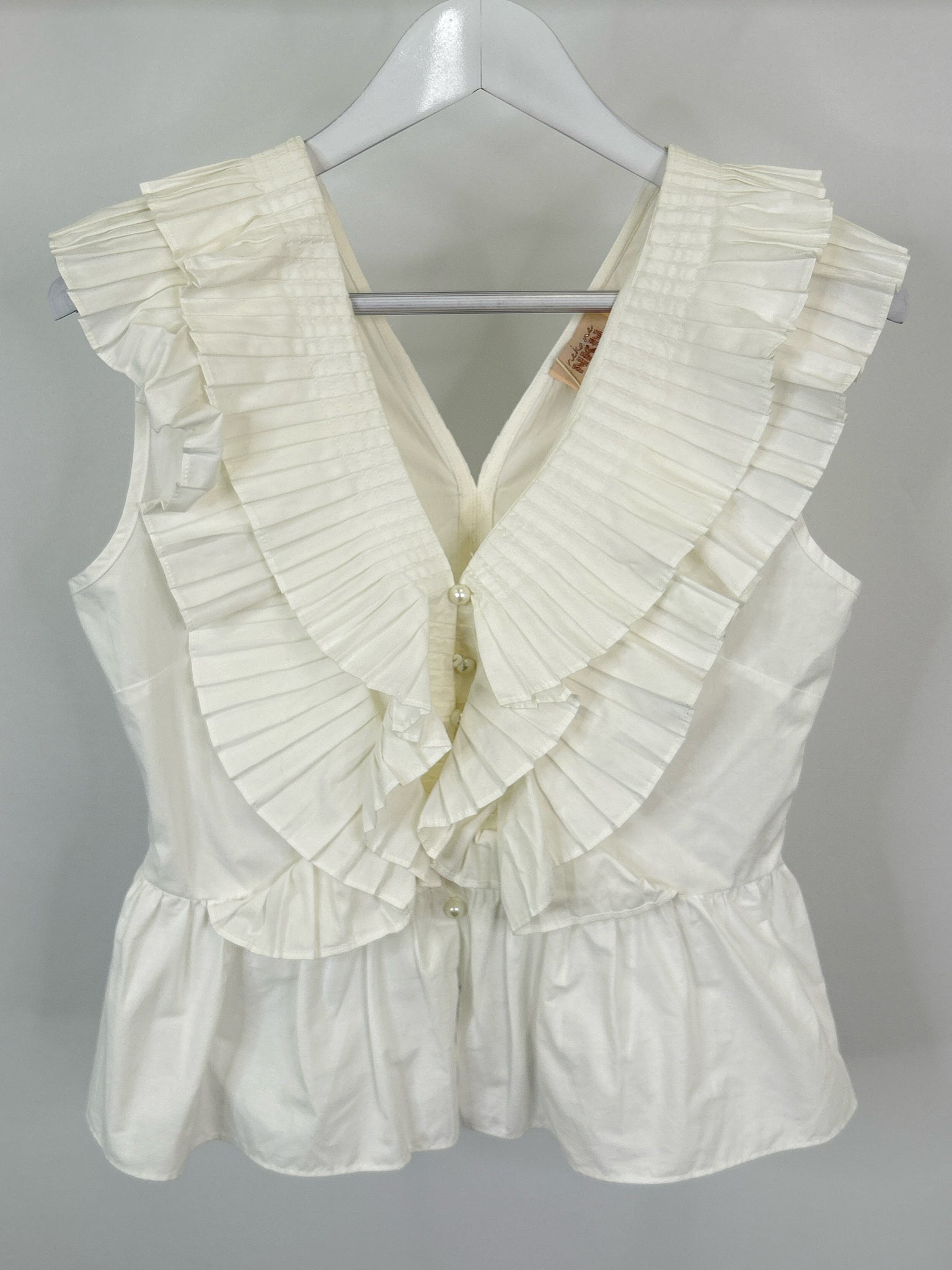 NEKANE NKN Size M White Women Blouse NWT