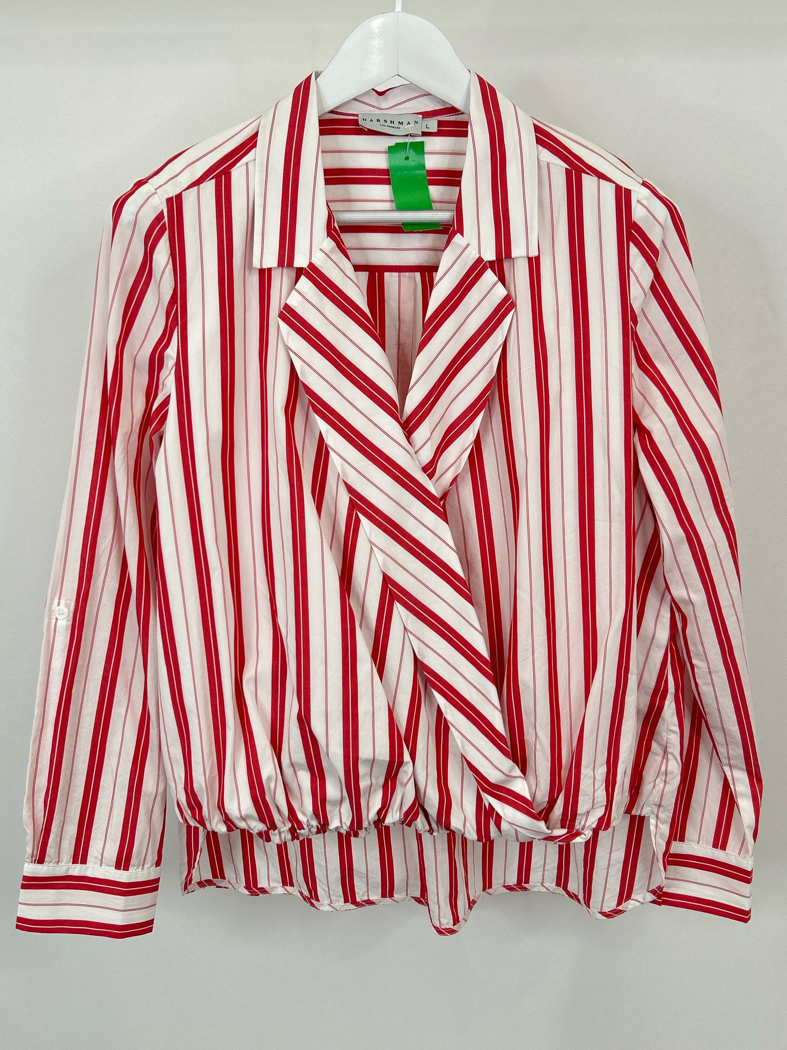 Harshman Size L red and white Women Top