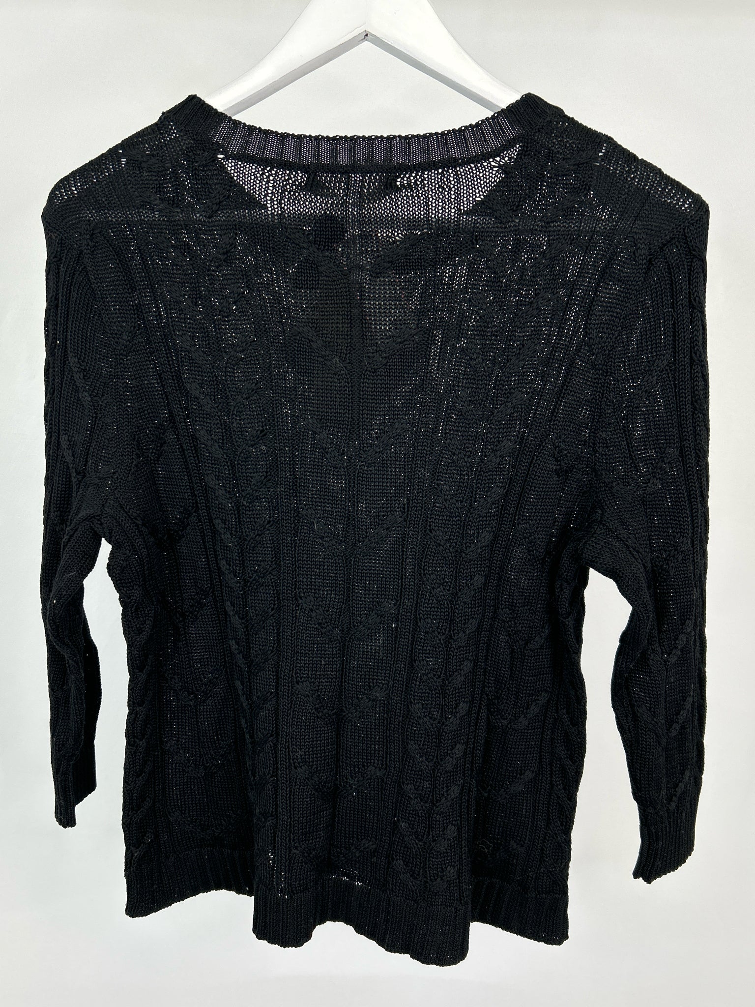 PERUVIAN CONNECTION Size XL Black Women Sweater NWT