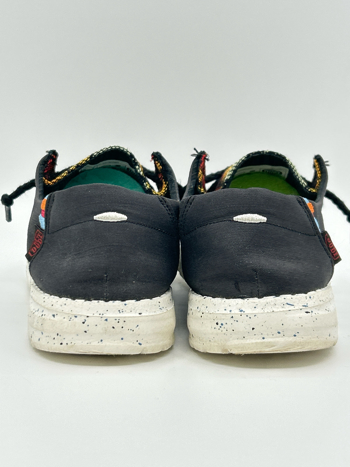 Hey Dude Size 7 Black Print Women Sneakers