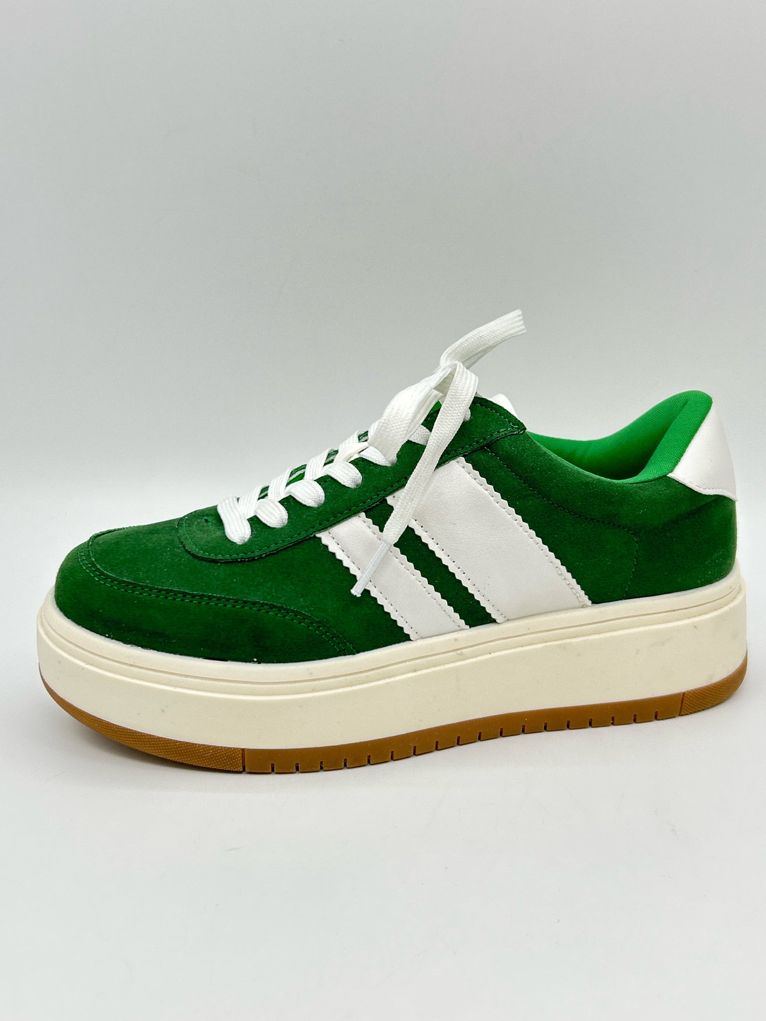 MADDEN GIRL Size 8M Green & White Women Sneakers