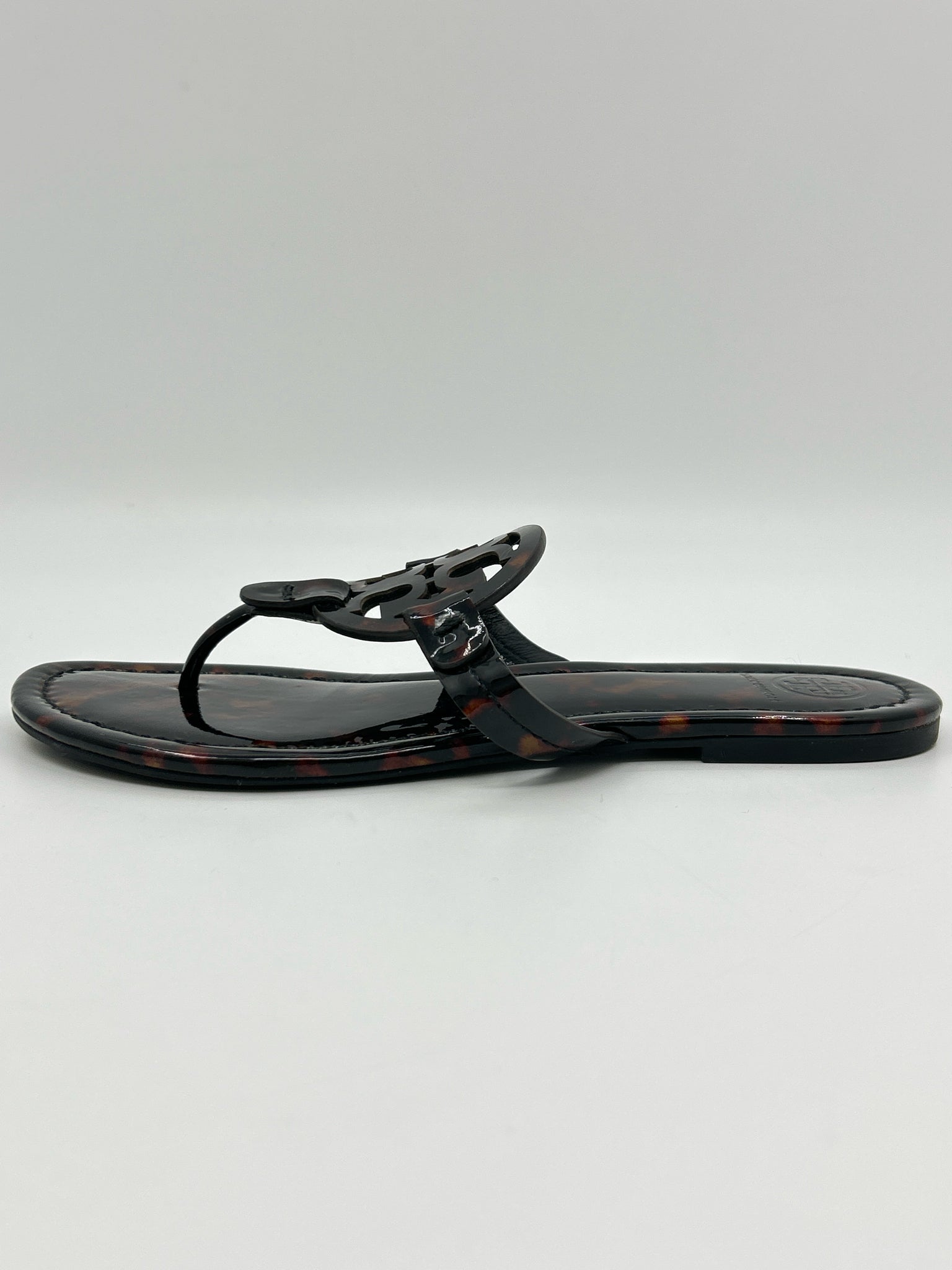 TORY BURCH Size 8M BROWN & BLACK Women Sandal