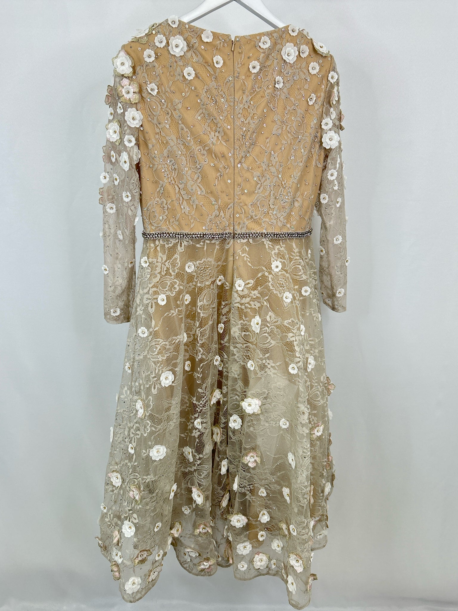 MAC DUGGAL Size 12 Beige Women Dress