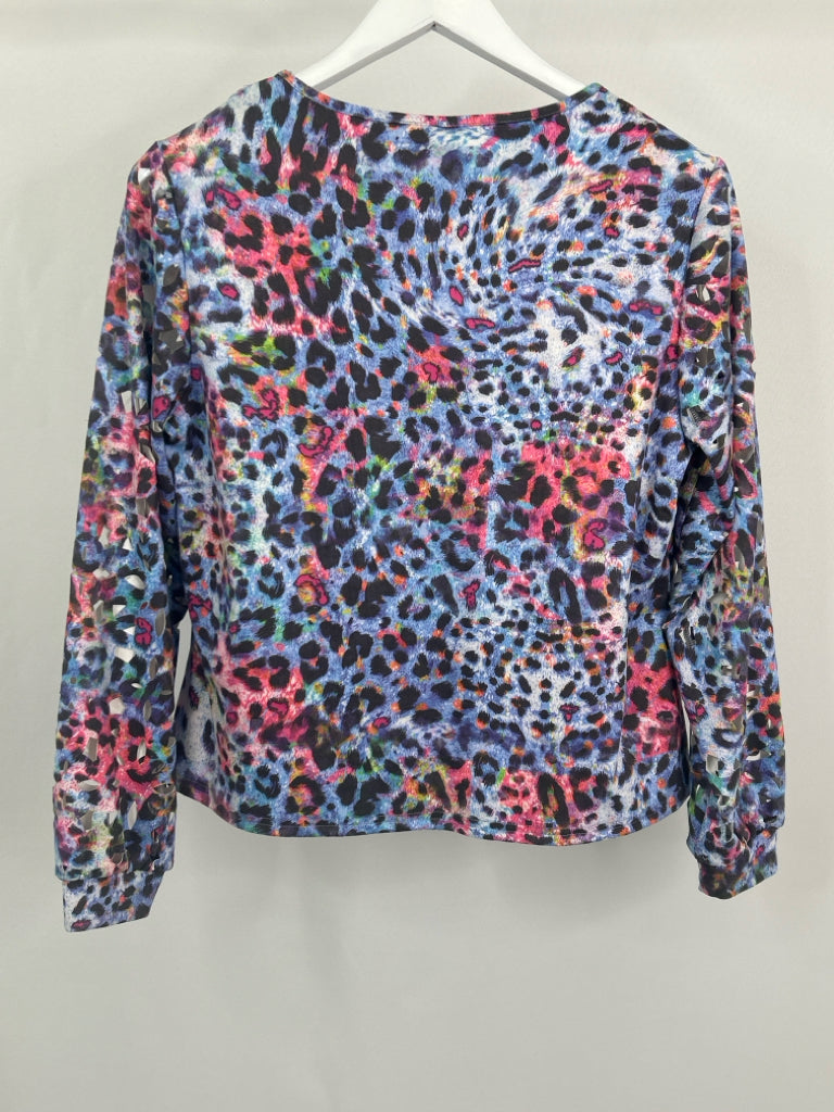 ETHYL Women Size M BLUE AND PINK Top