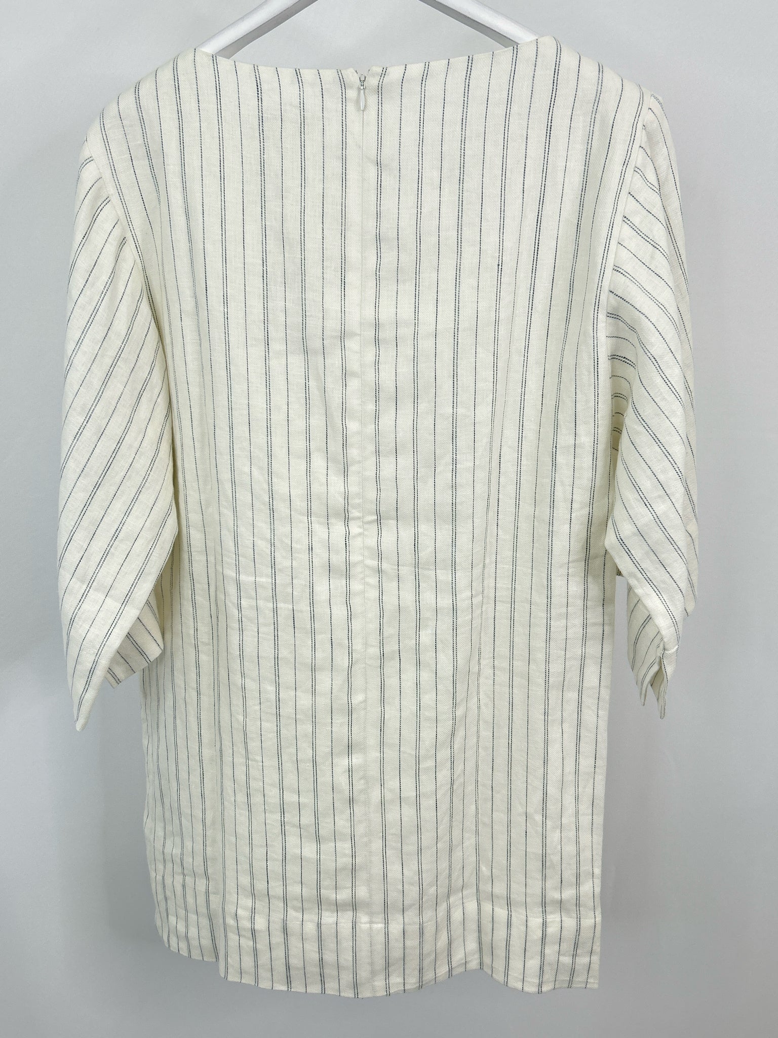 BANANA REPUBLIC Size 8 White Striped Women Dress NWT