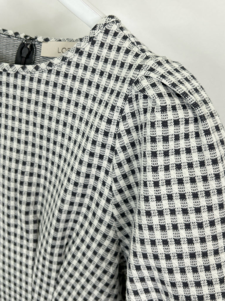 LOFT Size 8 NWT Gray Print Women's Dress NWT