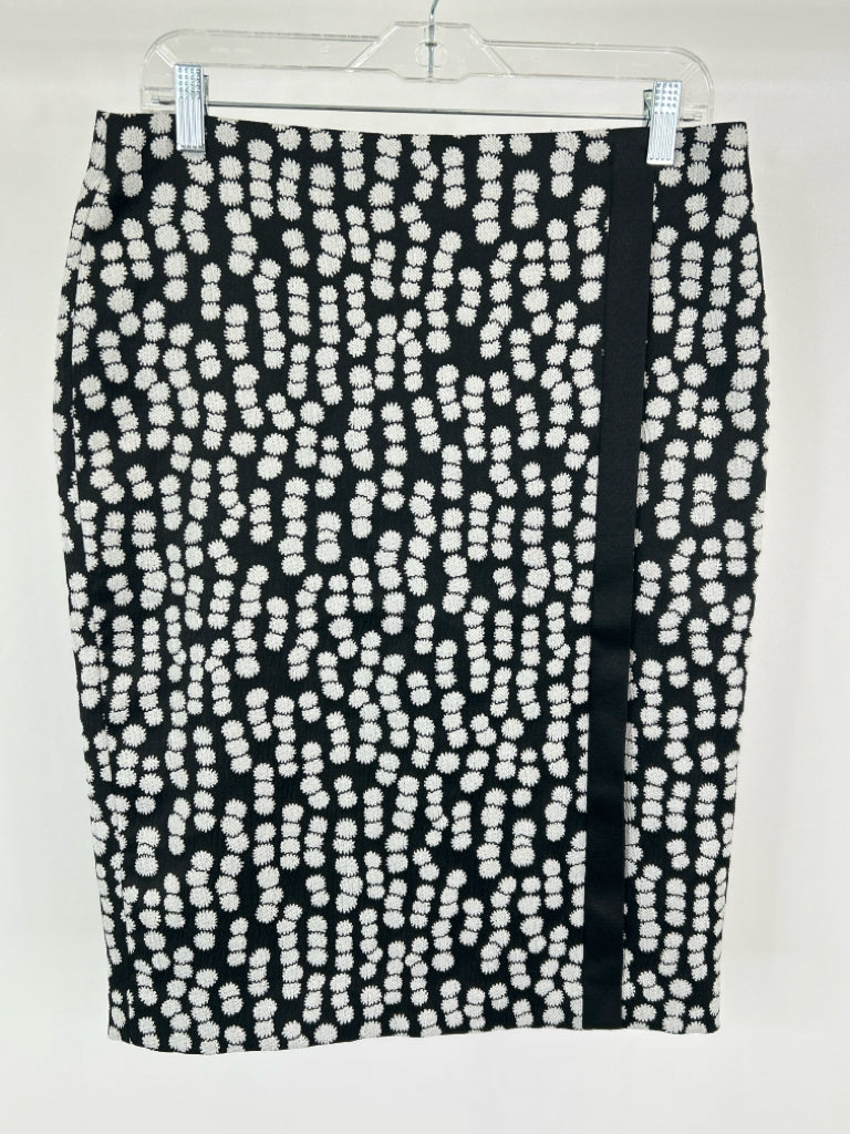ANN TAYLOR Size 10 Black & White Women's Skirt NWT