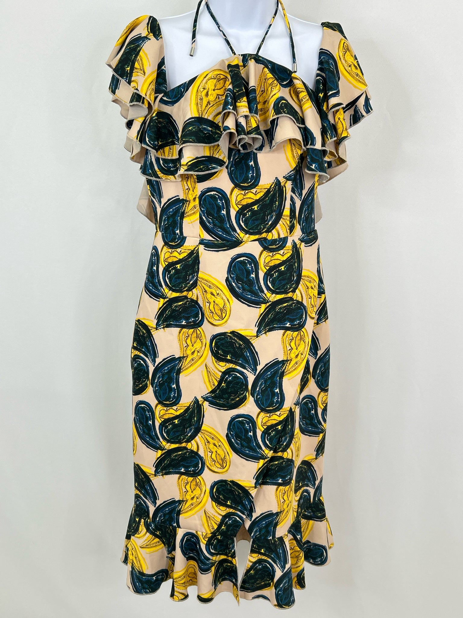 C/MEO COLLECTIVE Size M blue & yellow Women Dress