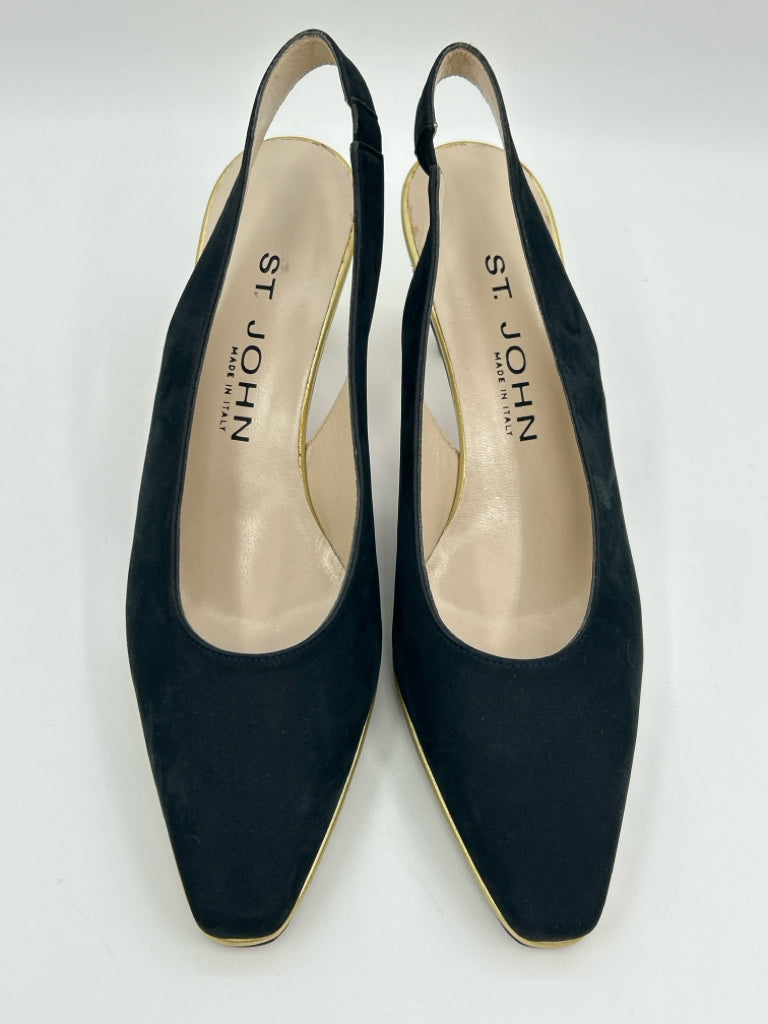 ST JOHN Women Size 6.5 AA Black Pumps