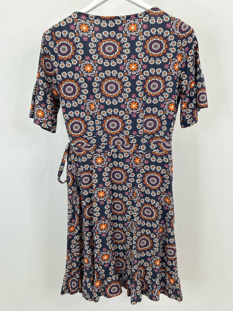 ODD MOLLY Size 6 Navy Print Women's Dress