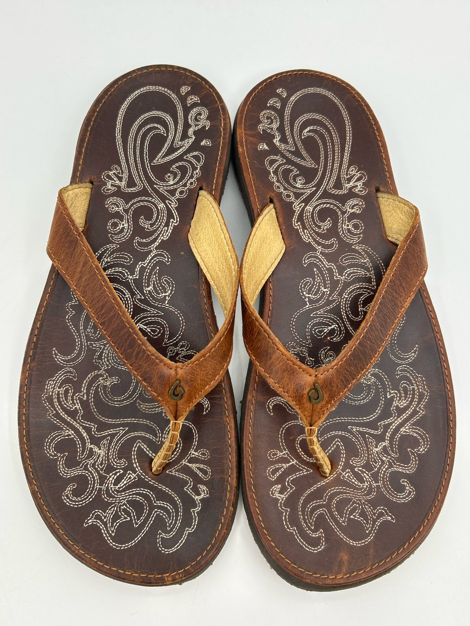 OLUKAI Size 8 Tan Women Sandal